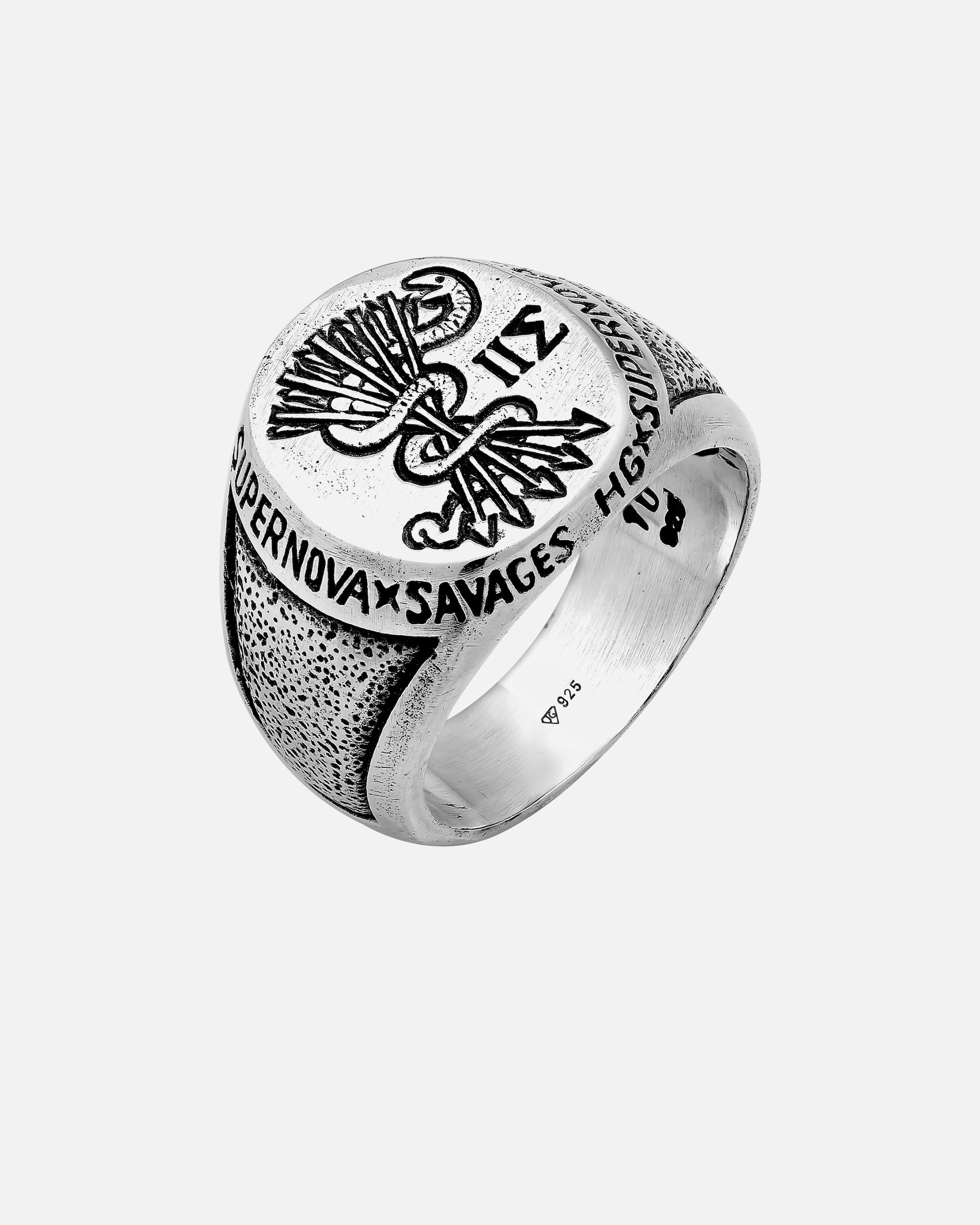 Ring für Männlich Haze & Glory Default Brand Line Siegelring - Savage 925 Silber 60