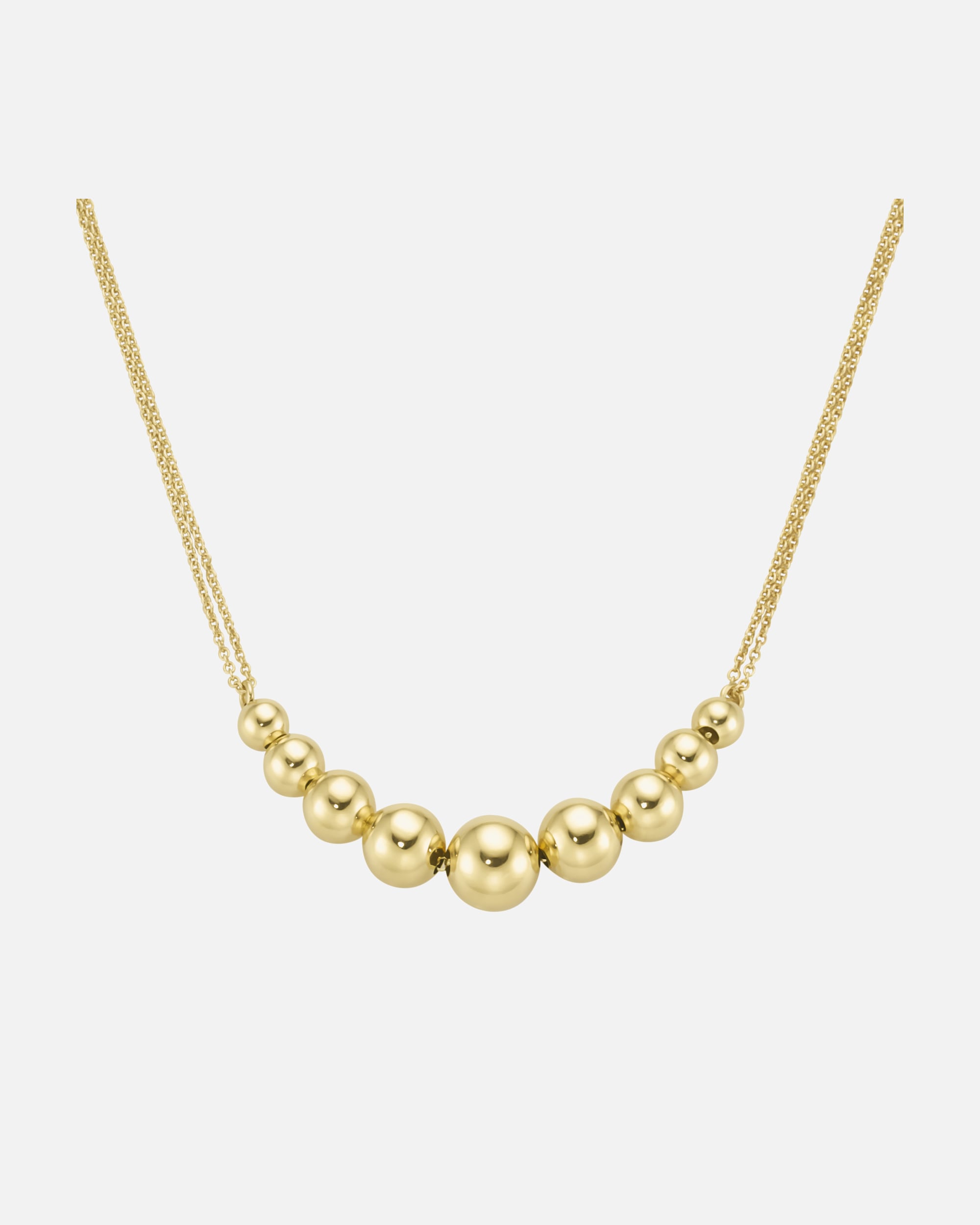 Halskette für Unisex Collier Mittelteil mit Kugeln, Silber 925 45 cm