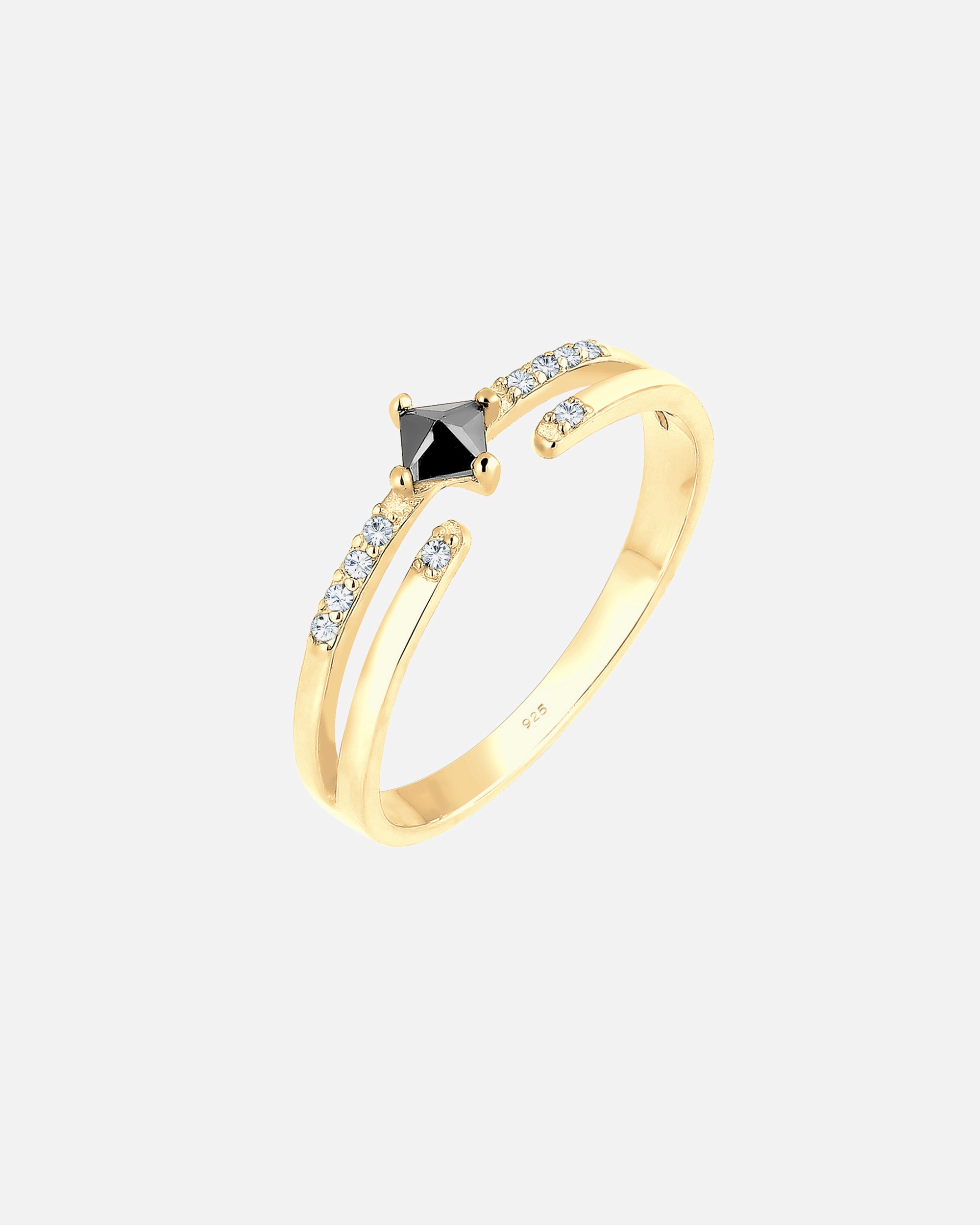 Ring für Weiblich Elli Modern Zirkonia Kristalle 925 Silber 54