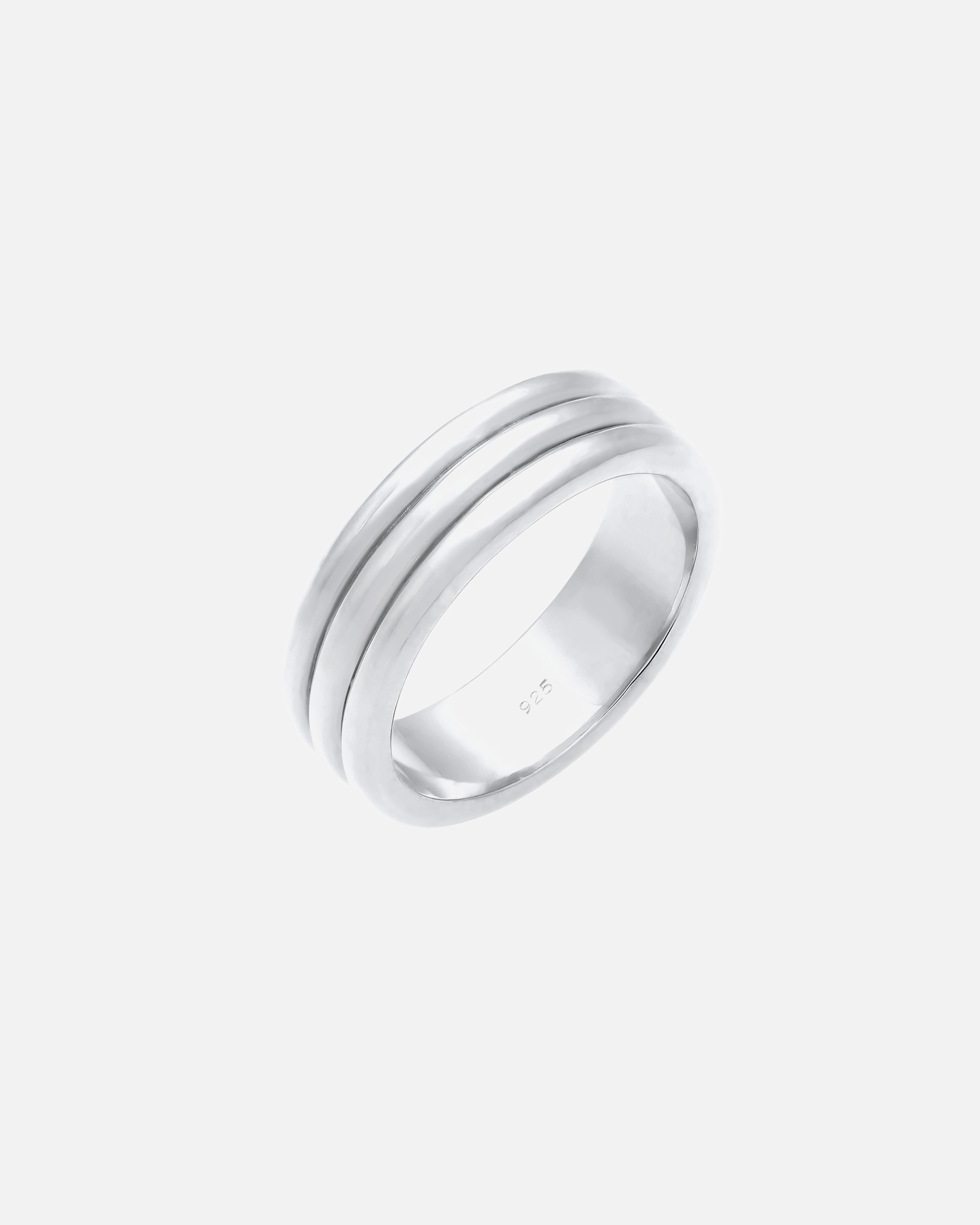 Ring für Weiblich Elli PREMIUM Paarring Drei Ringe Trauring Hochzeit 925 Silber 54