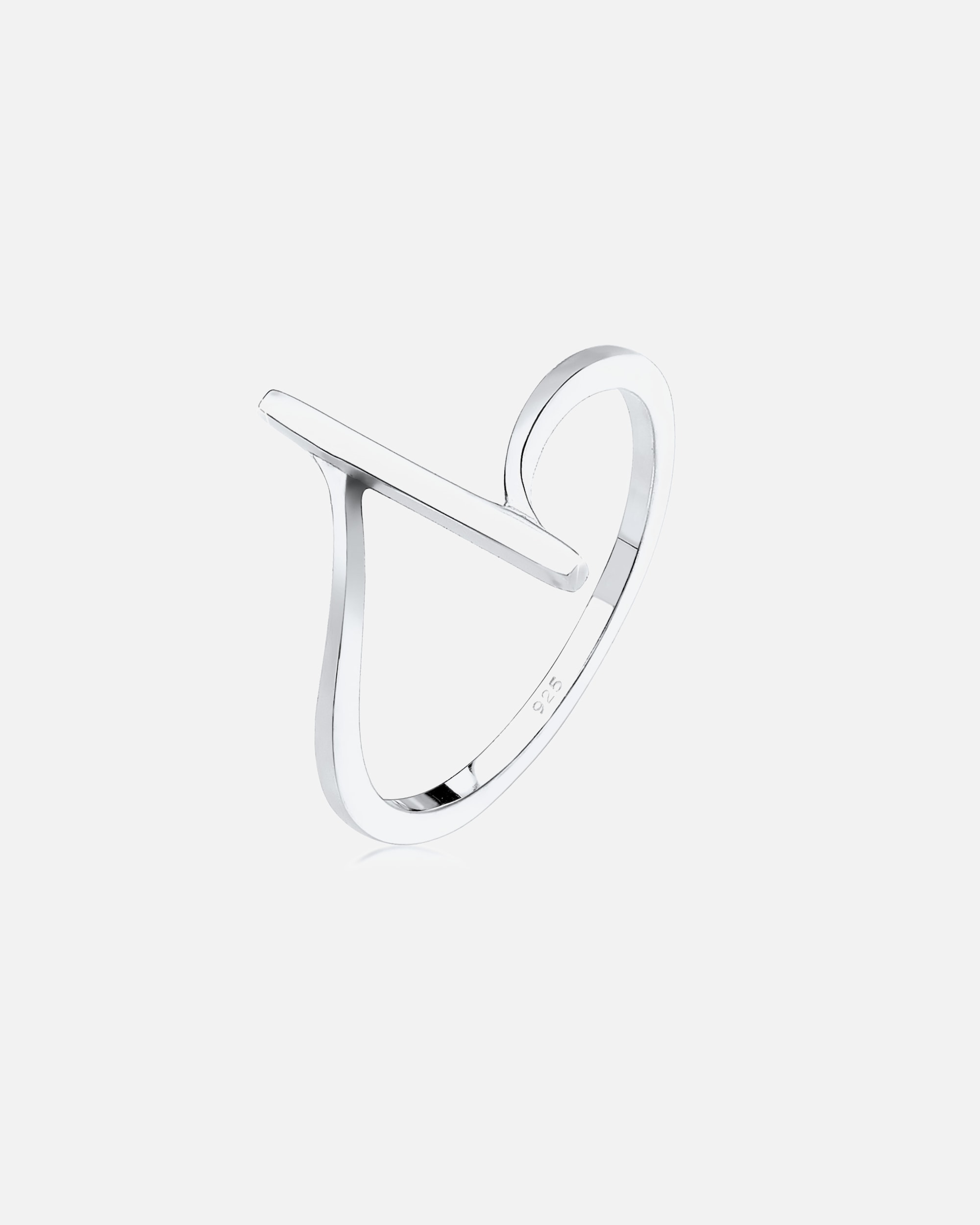 Ring für Weiblich Elli Bandring Geo Formen Cool Basic Minimal 925 Silber 52