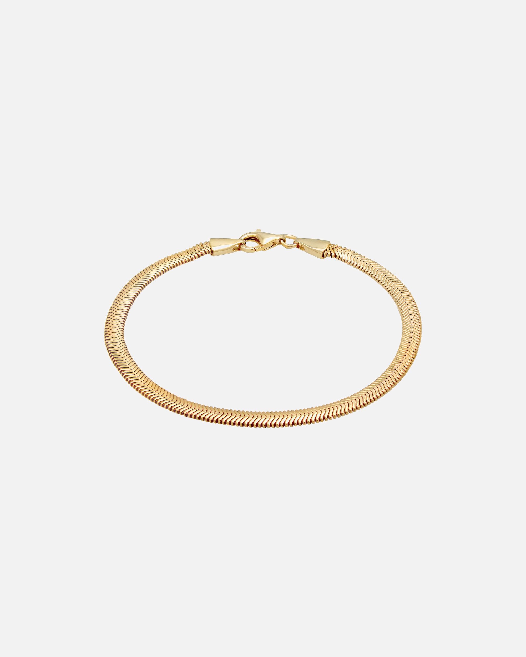 Armband für Männlich KUZZOI Flach Elegant Schlangenkette Fischgräte 925 Silber 1 Stück