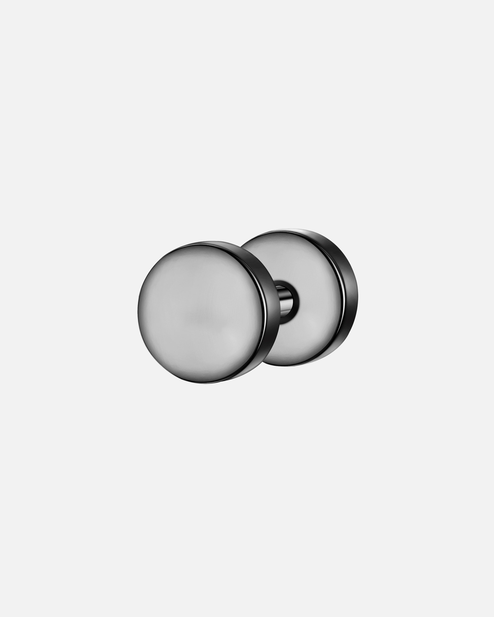 Ohrringe für Männlich True Rebels Ohrstecker aus Edelstahl in Gunmetal 5,9 mm