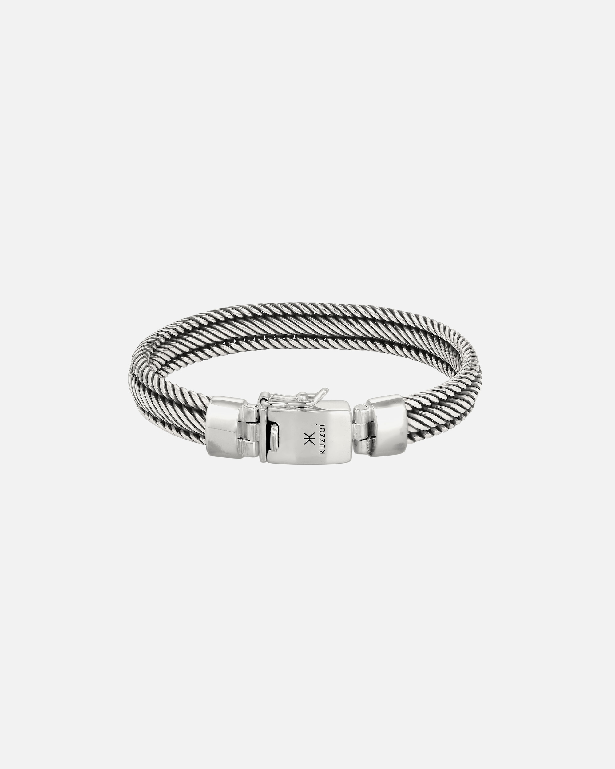 Armband für Weiblich KUZZOI Schlangenkette Flach 925 Sterling Silber Oxidiert 23