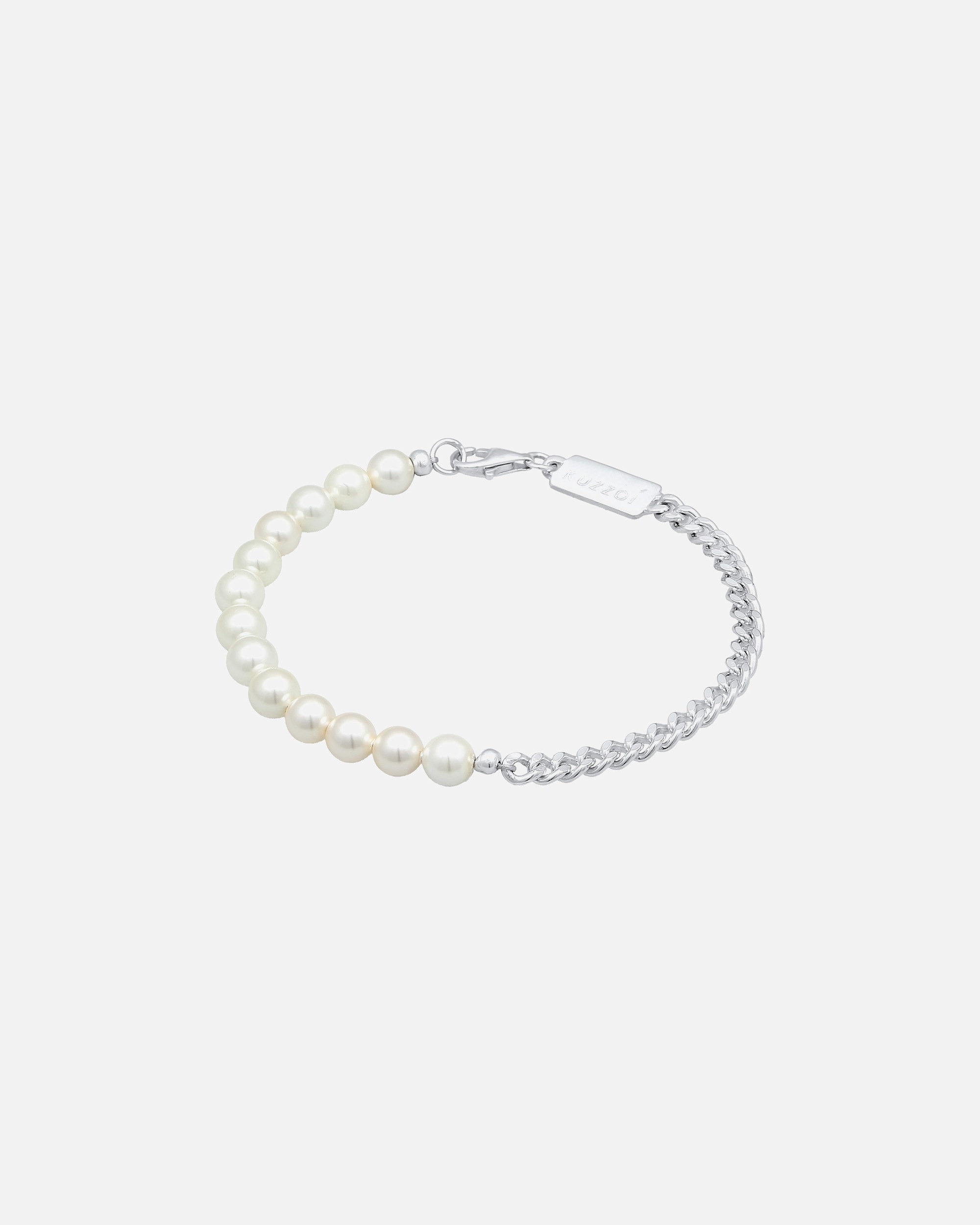 Armband für Männlich KUZZOI Männer Panzerkette Massiv Perlen 925 Silber 1 Stück
