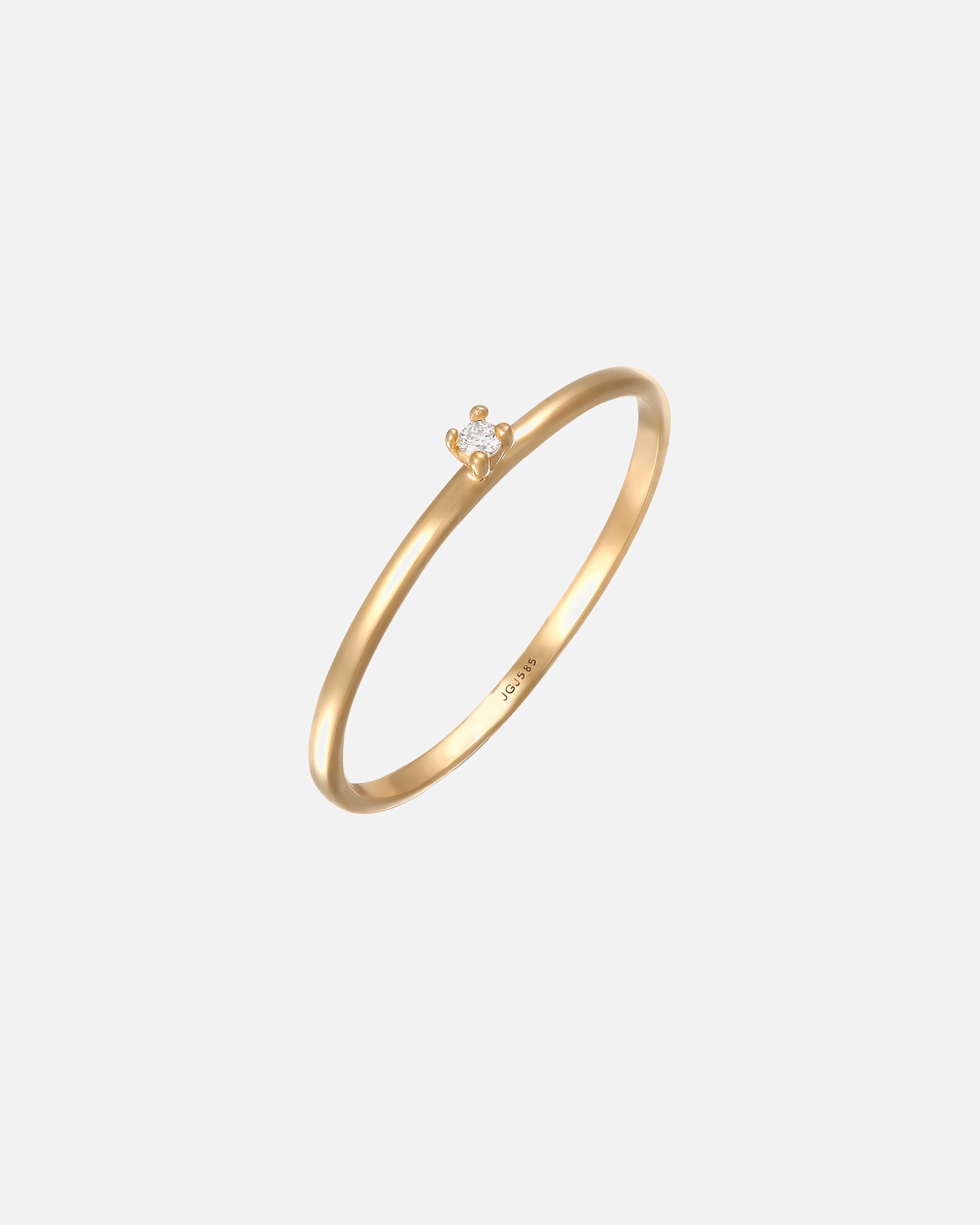 Ring für Weiblich Elli DIAMONDS Solitär Lab Grown Diamant (0.004 ct) 585 Gelbgold 1 Stück