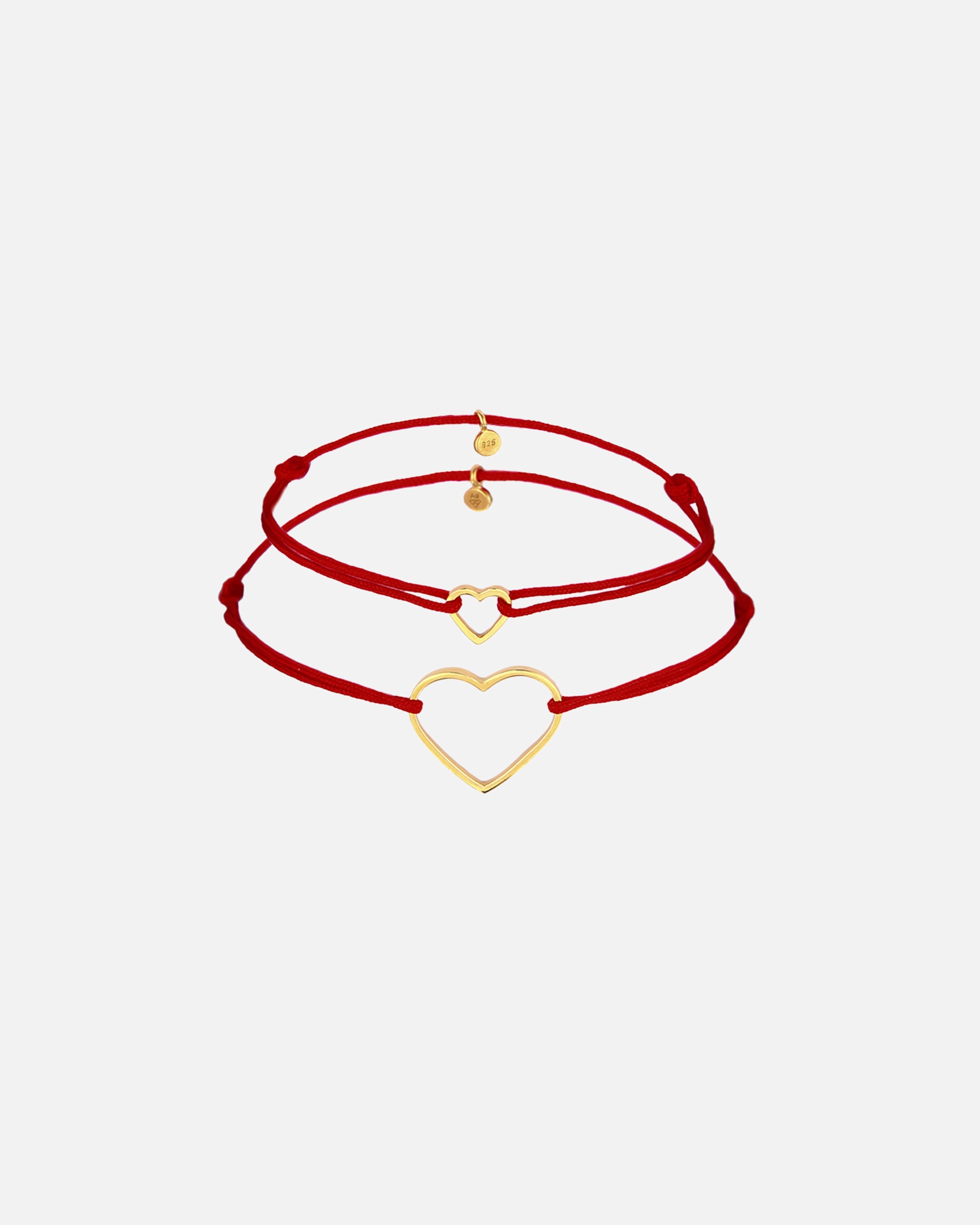 Armband für Weiblich Elli Herz Mutter Kind Nylon 925 Silber vergoldet 1 Stück