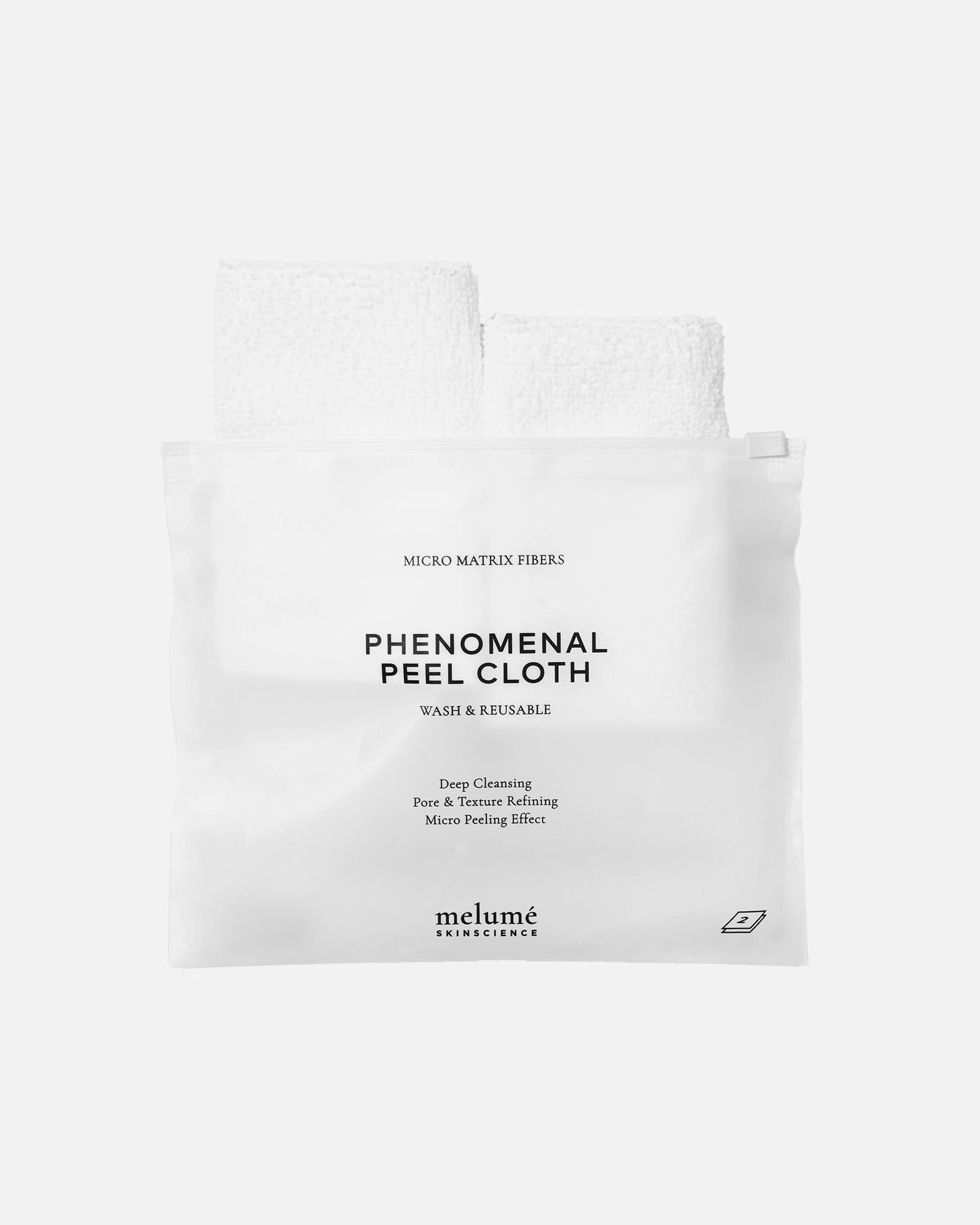 Reinigungspads für Unisex melumé Phenomenal Peel Cloth 2 Stück