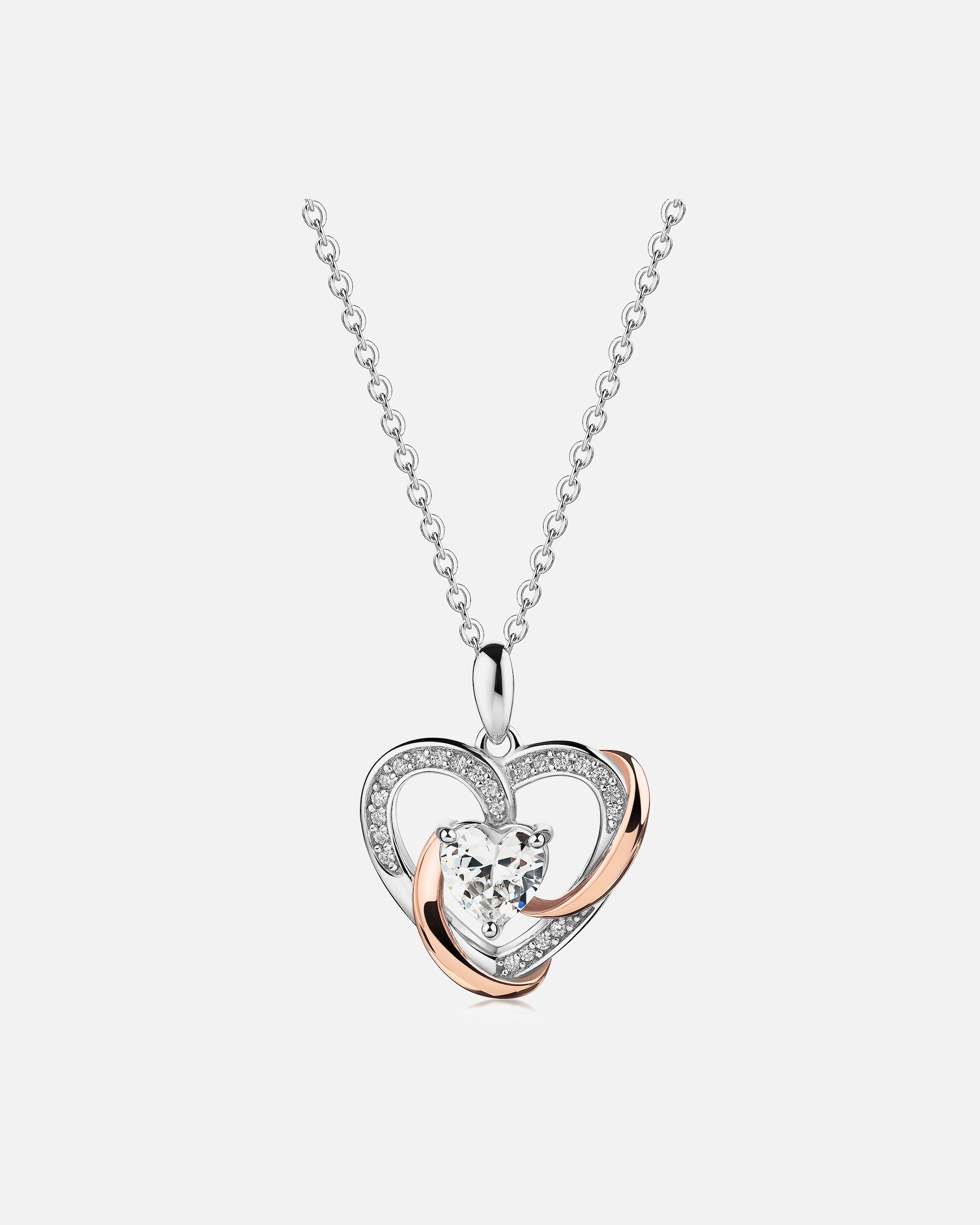 Halskette für Weiblich Zeeme Anhänger mit Kette 925/- Sterling Silber Zirkonia weiß mehrfarbig