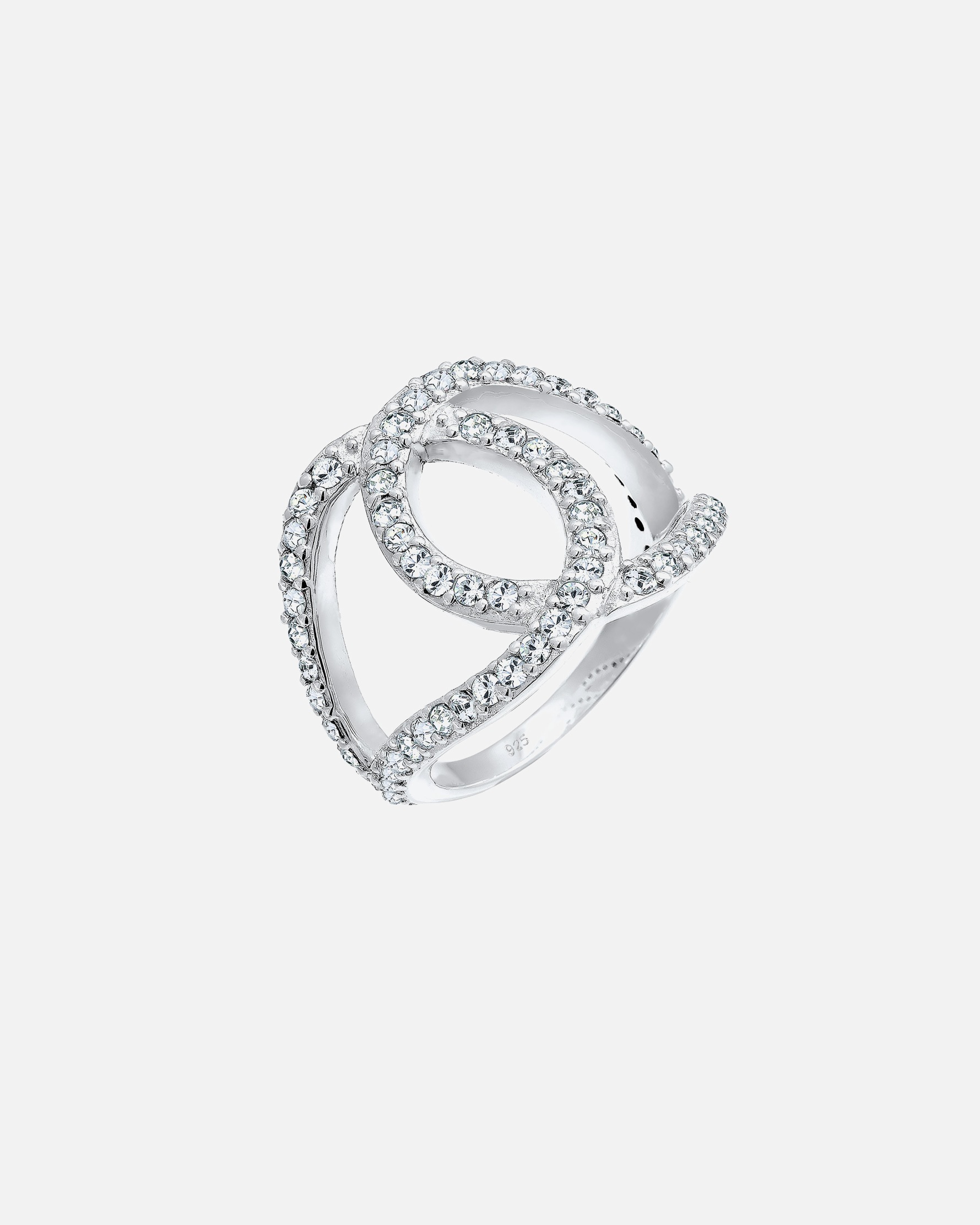 Ring für Weiblich Elli Love Knots 925 Silber, mit Kristallen von Swarovski® 52