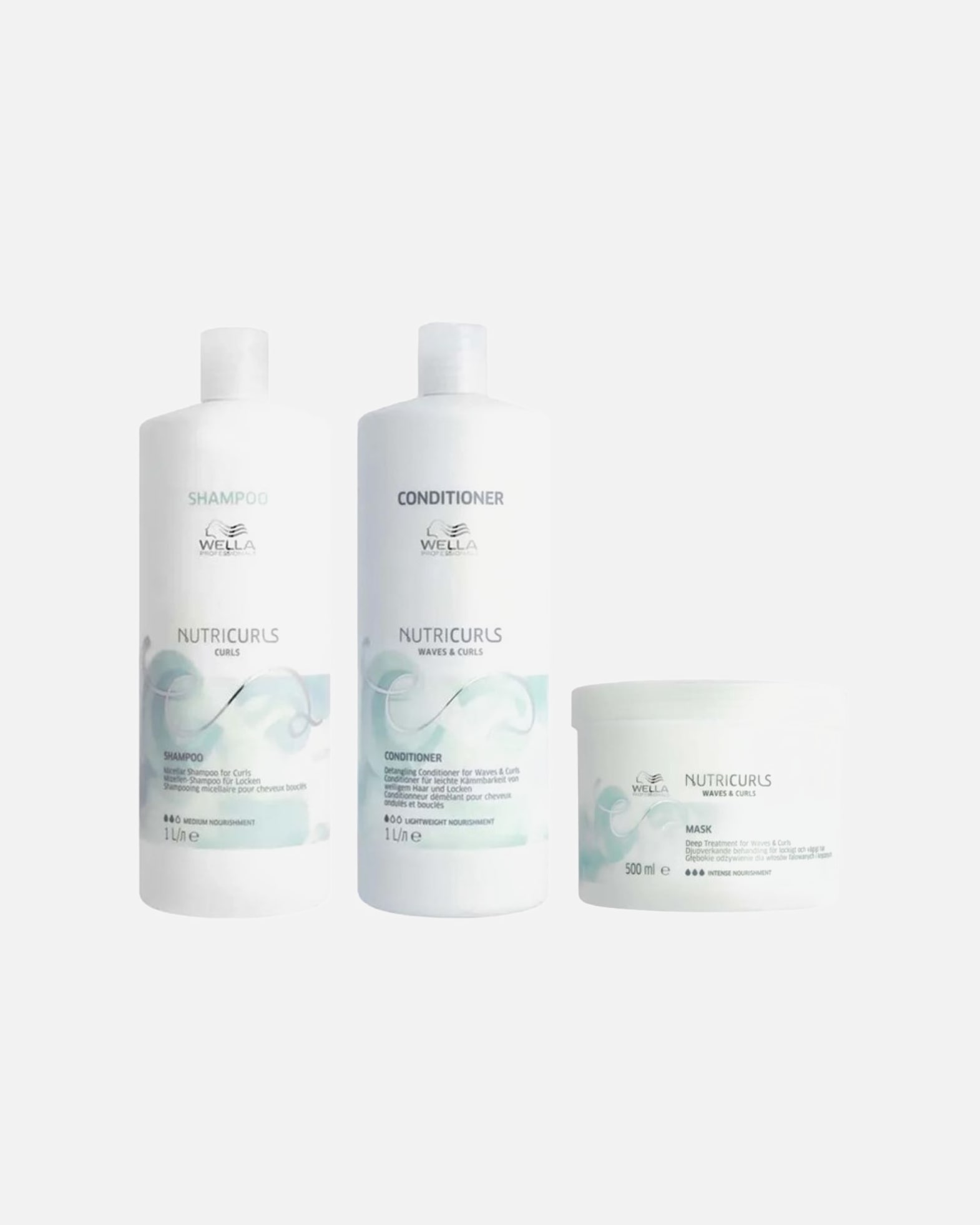 Haarpflegeset für Weiblich Wella Nutricurls Bundle Maske XL 1 Stück