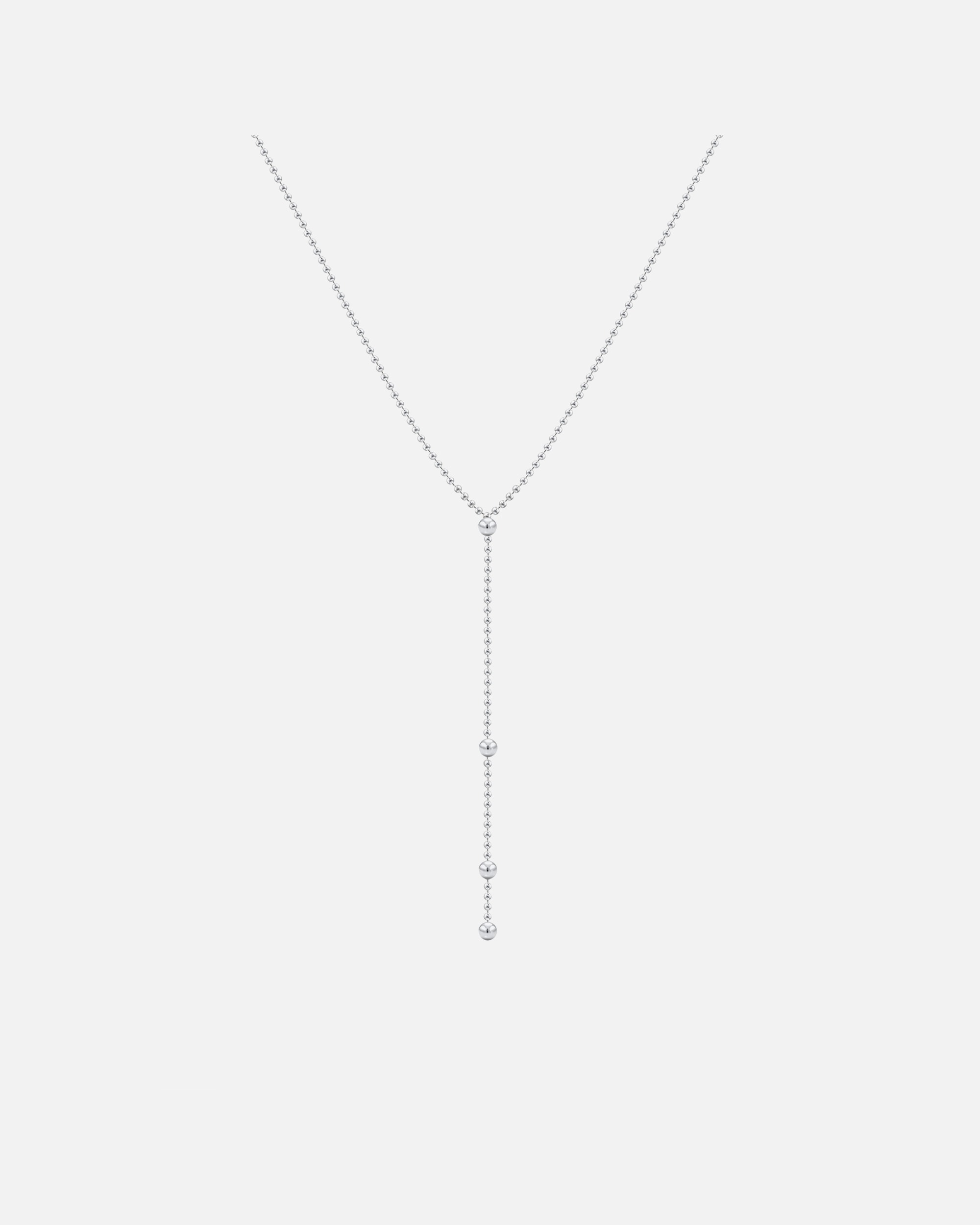 Halskette für Weiblich Elli Y-Kette Kugel Geo Trend Minimal 925 Silber 1 Stück