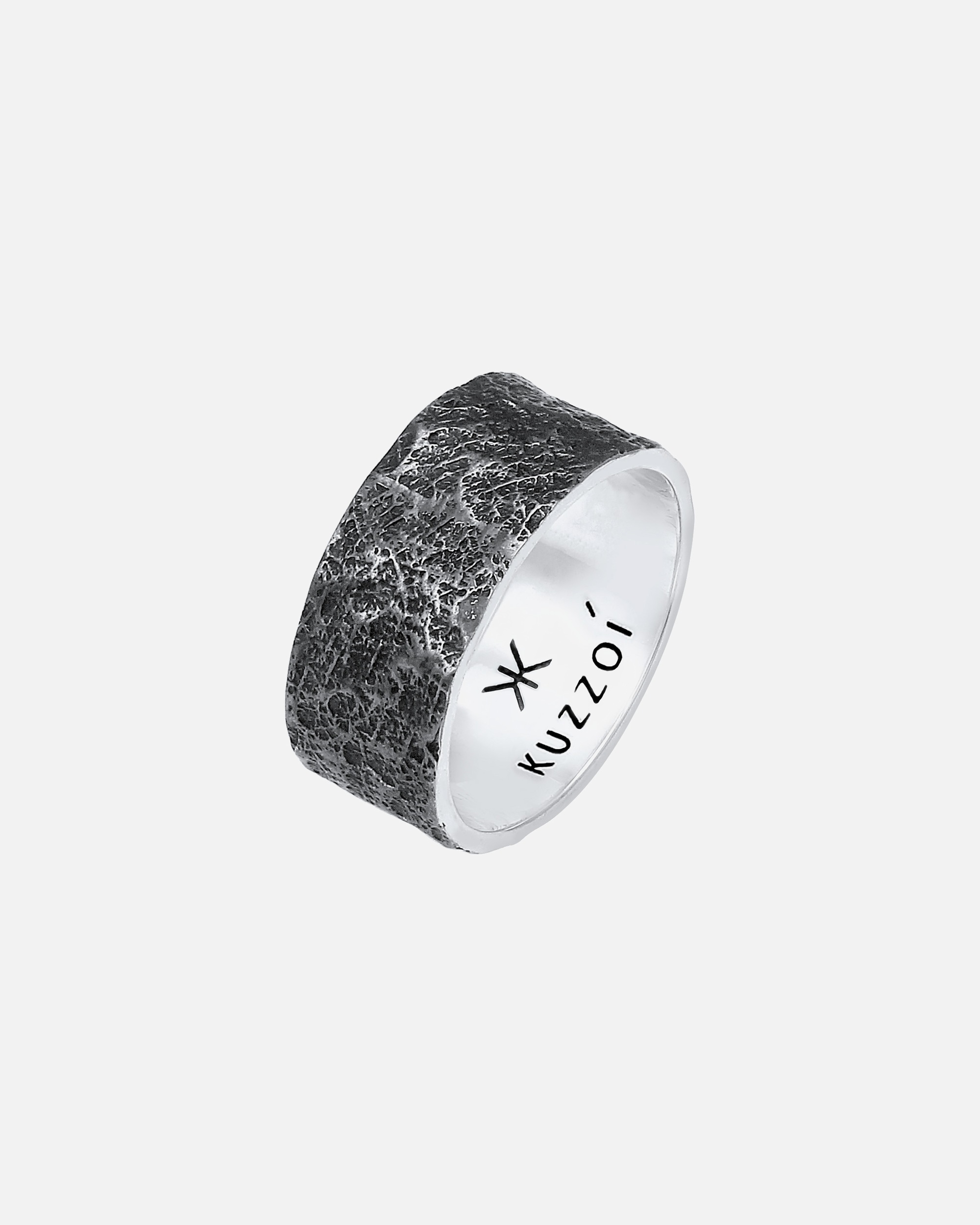 Ring für Männlich KUZZOI Herren Bandring Organic Struktur 925 Silber 1 Stück
