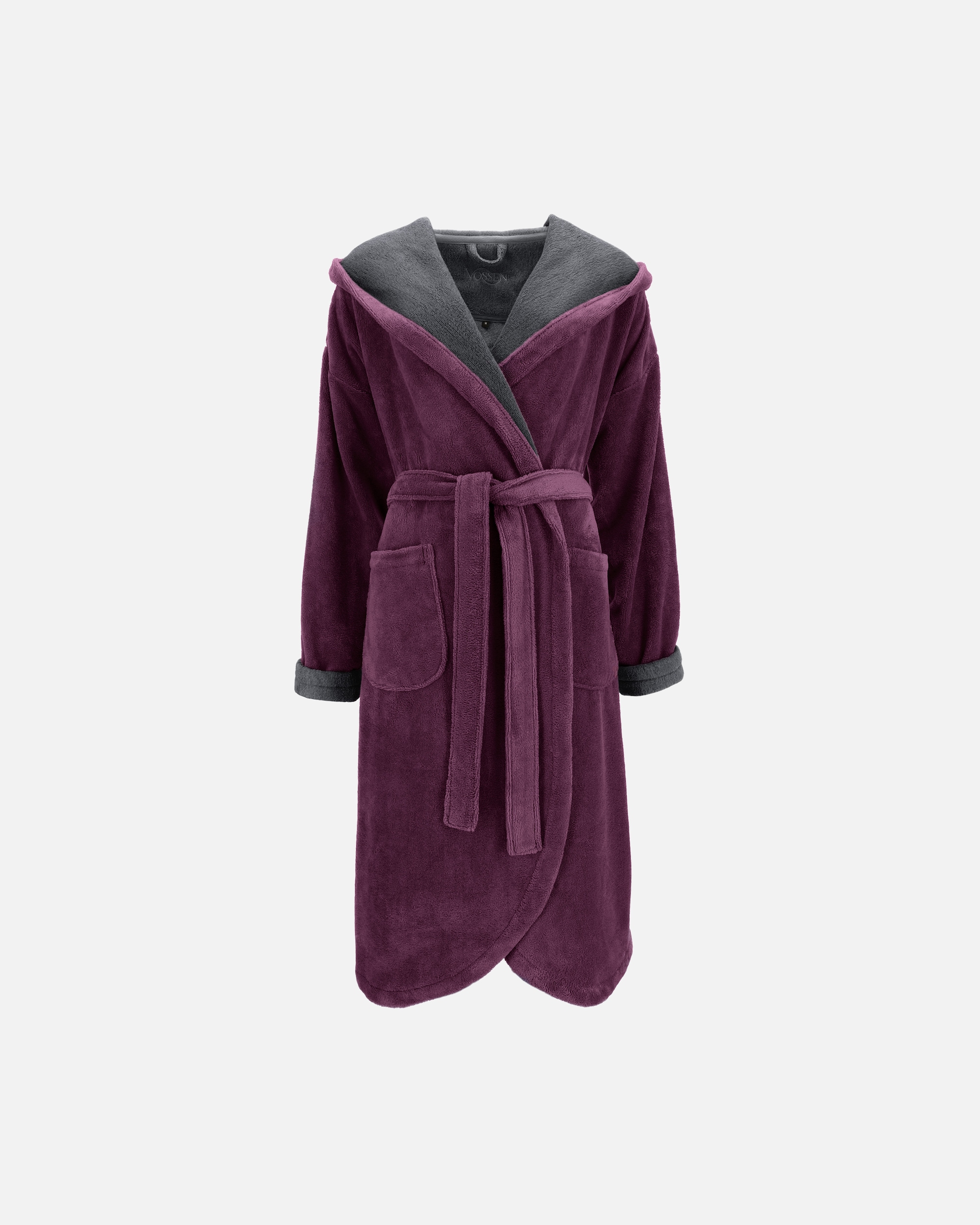 Bademantel für Unisex Vossen Vossen Bademäntel Damen Kapuze Balance Carmen elderberry/graphit XS