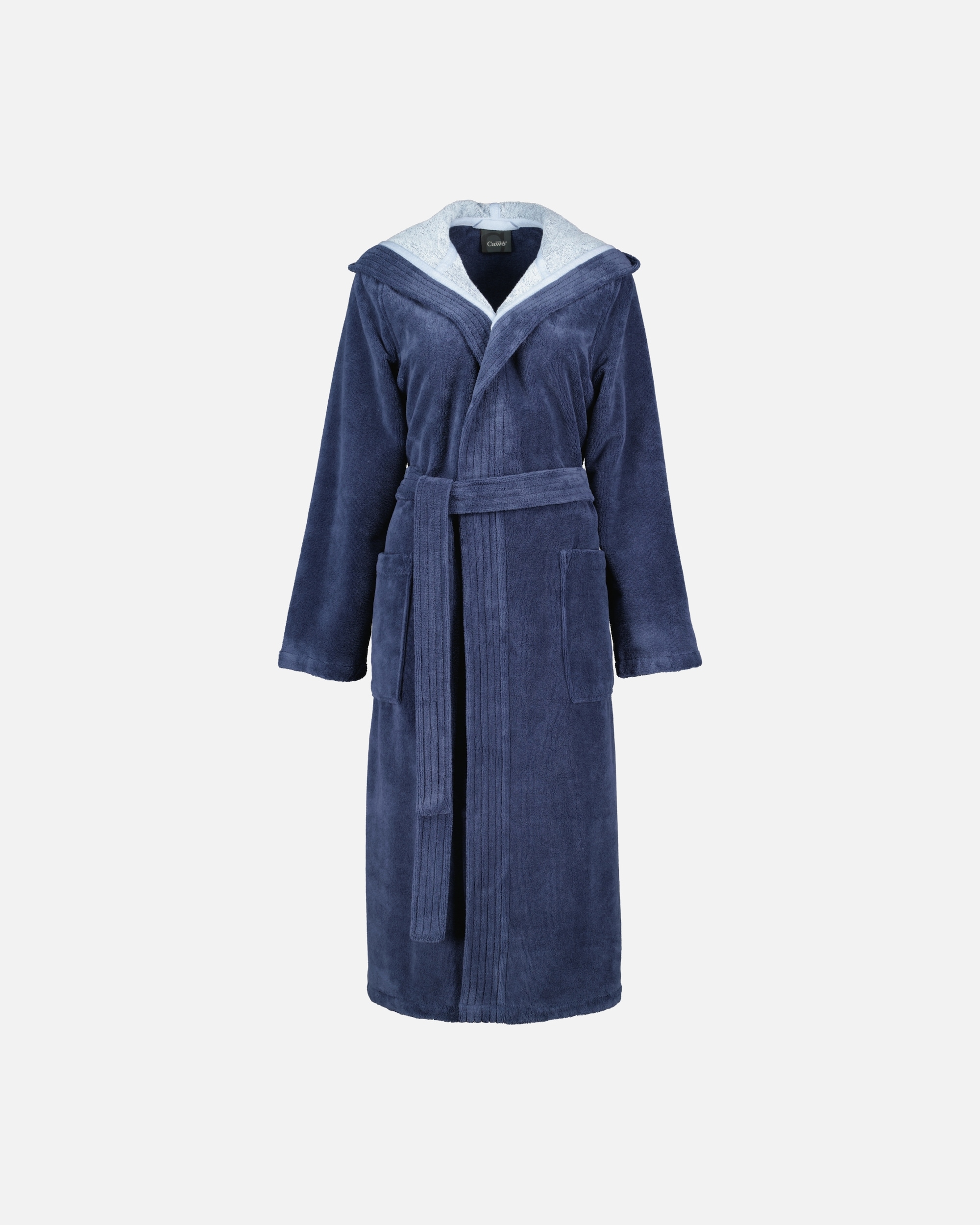 Bademantel für Unisex Cawö Cawö Bademäntel Damen Kapuze 802 sea - 10 1 Stück
