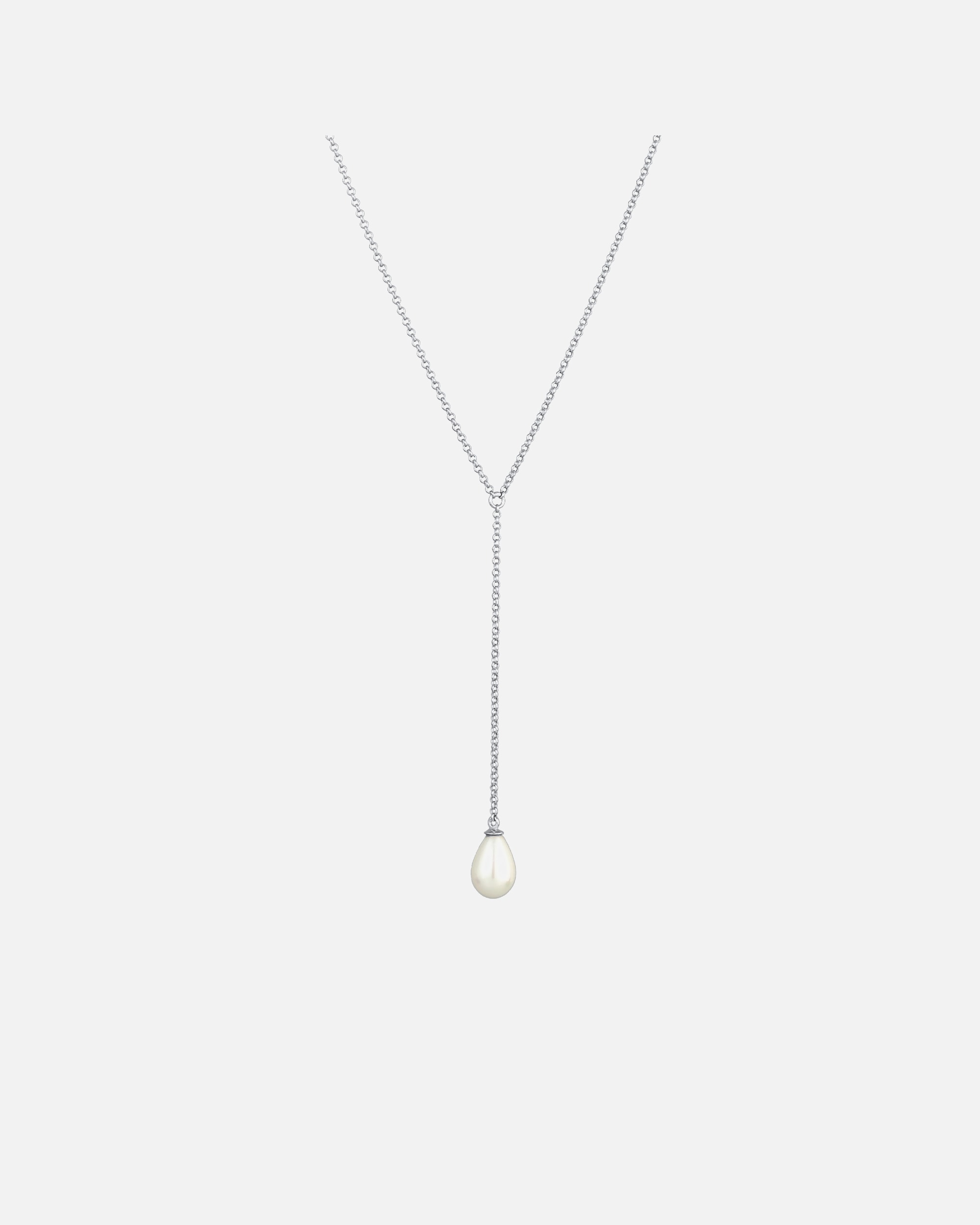 Halskette für Weiblich Nenalina Y-Kette Muschelkernperle 925 Silber 1 Stück