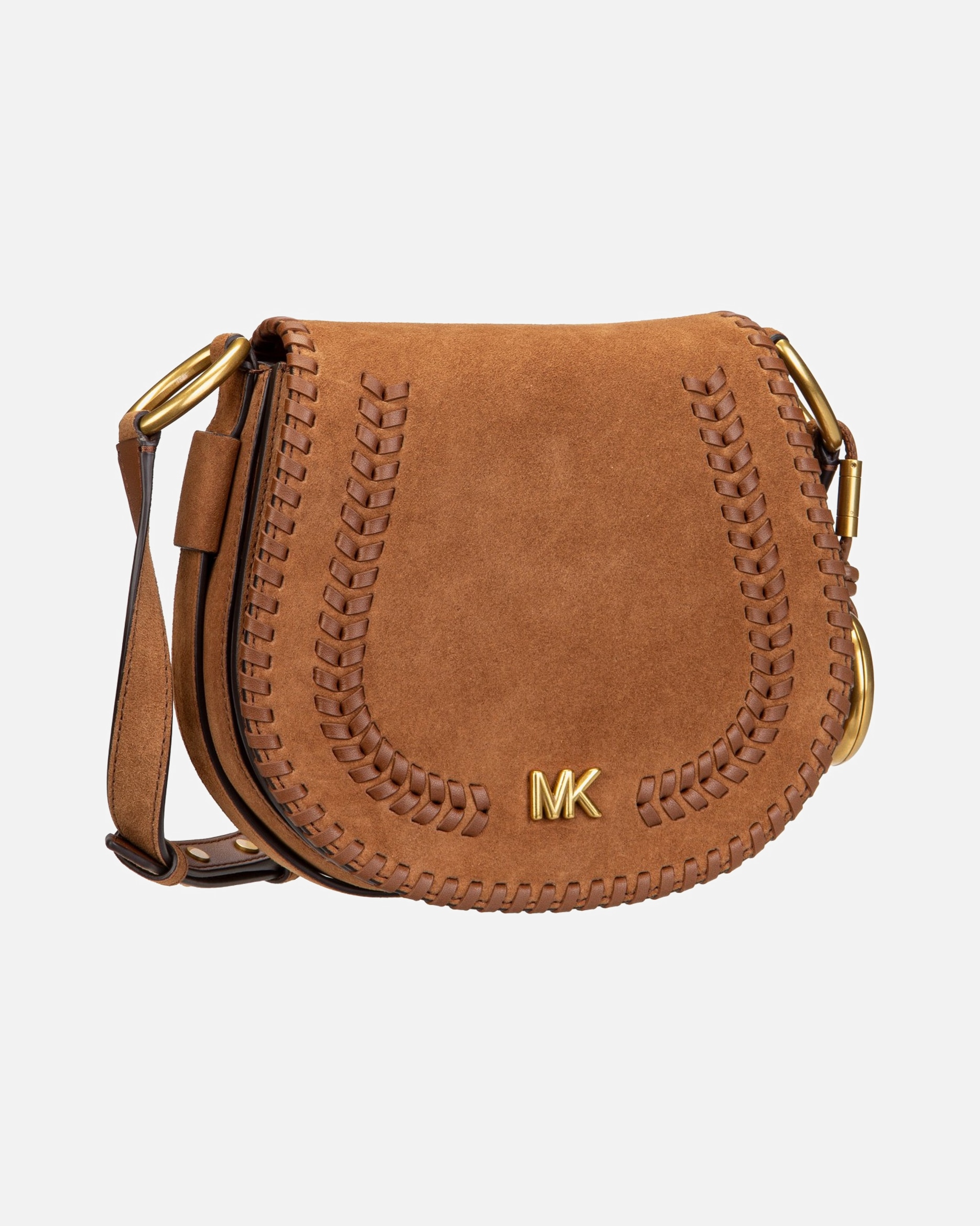 Handtasche für Weiblich Michael Kors Handtasche Josie MD Saddle Flap Peanut