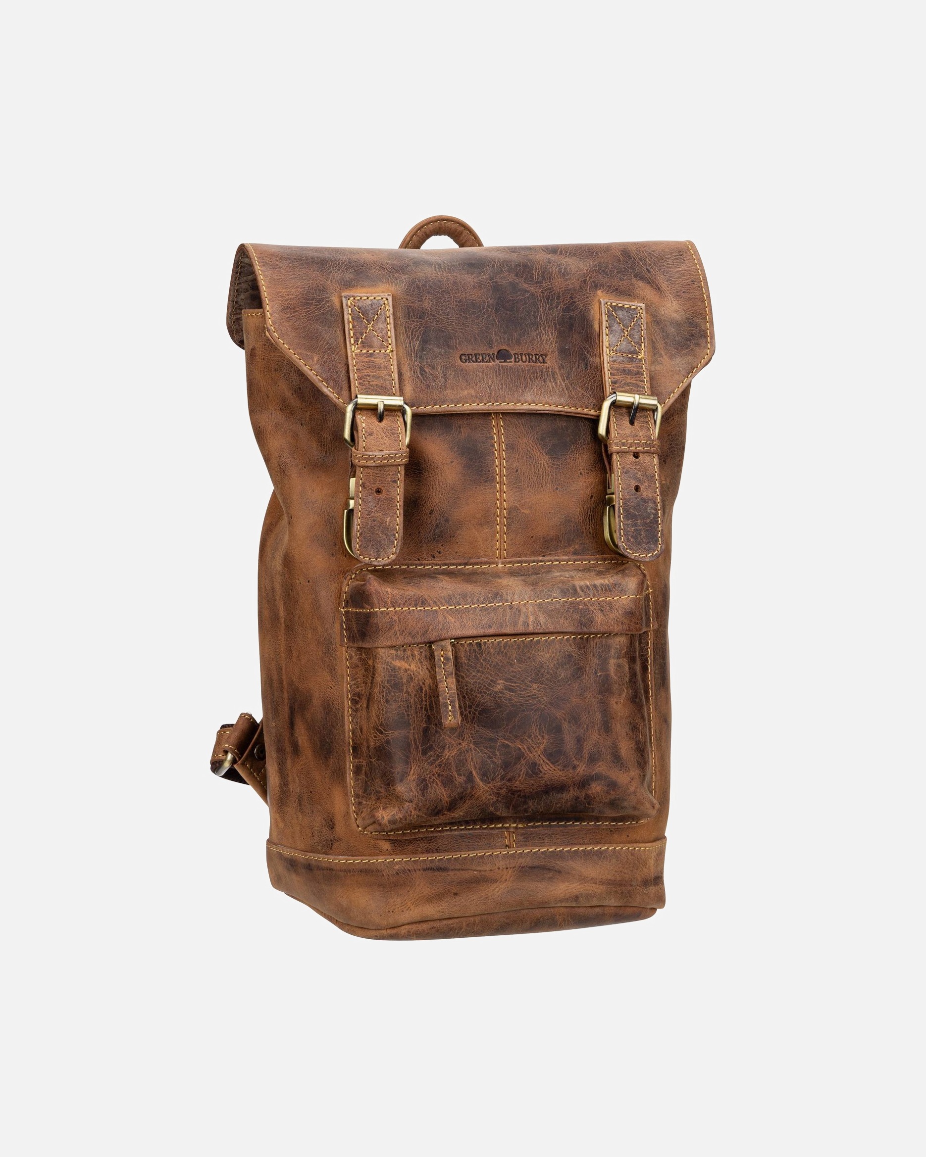 Rucksack für Weiblich Greenburry Rucksack Vintage 1689S Sattelbraun