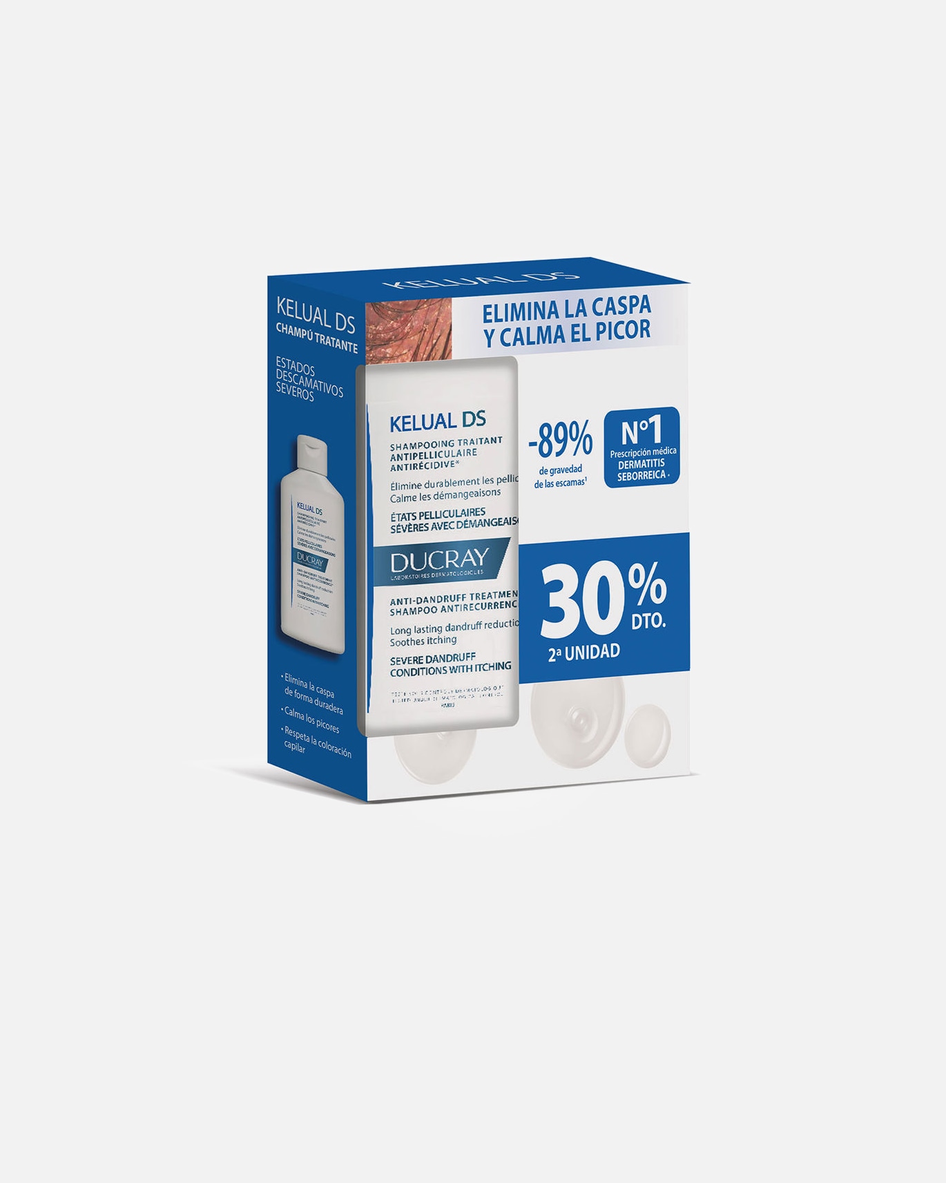 Anti-Schuppen-Pflege für Unisex Ducray KELUAL DS duo Anti-Schuppen-Behandlungsshampoo 1 Stück