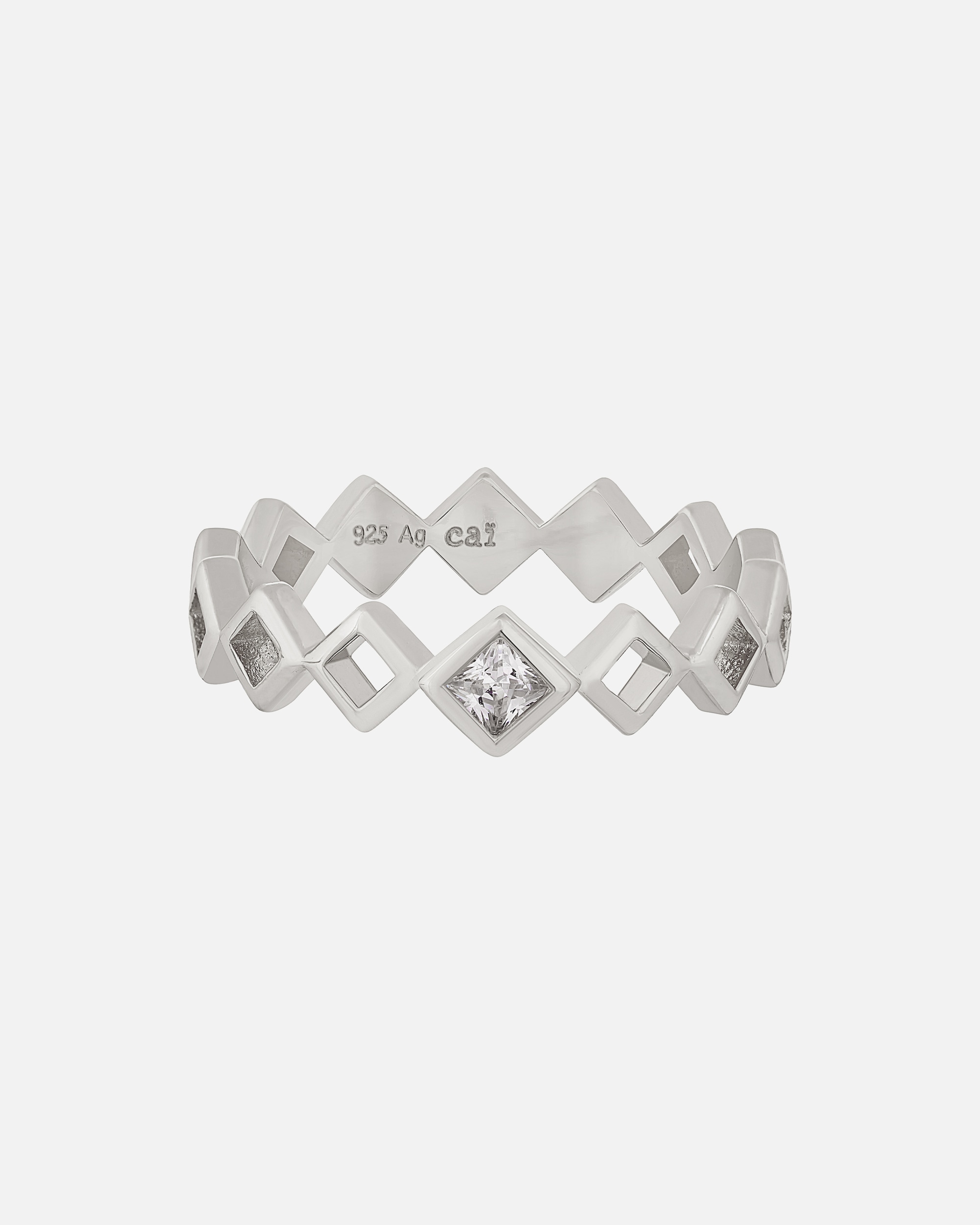 Ring für Weiblich caï Ring 925/- Sterling Silber Zirkonia 048 (15,3)