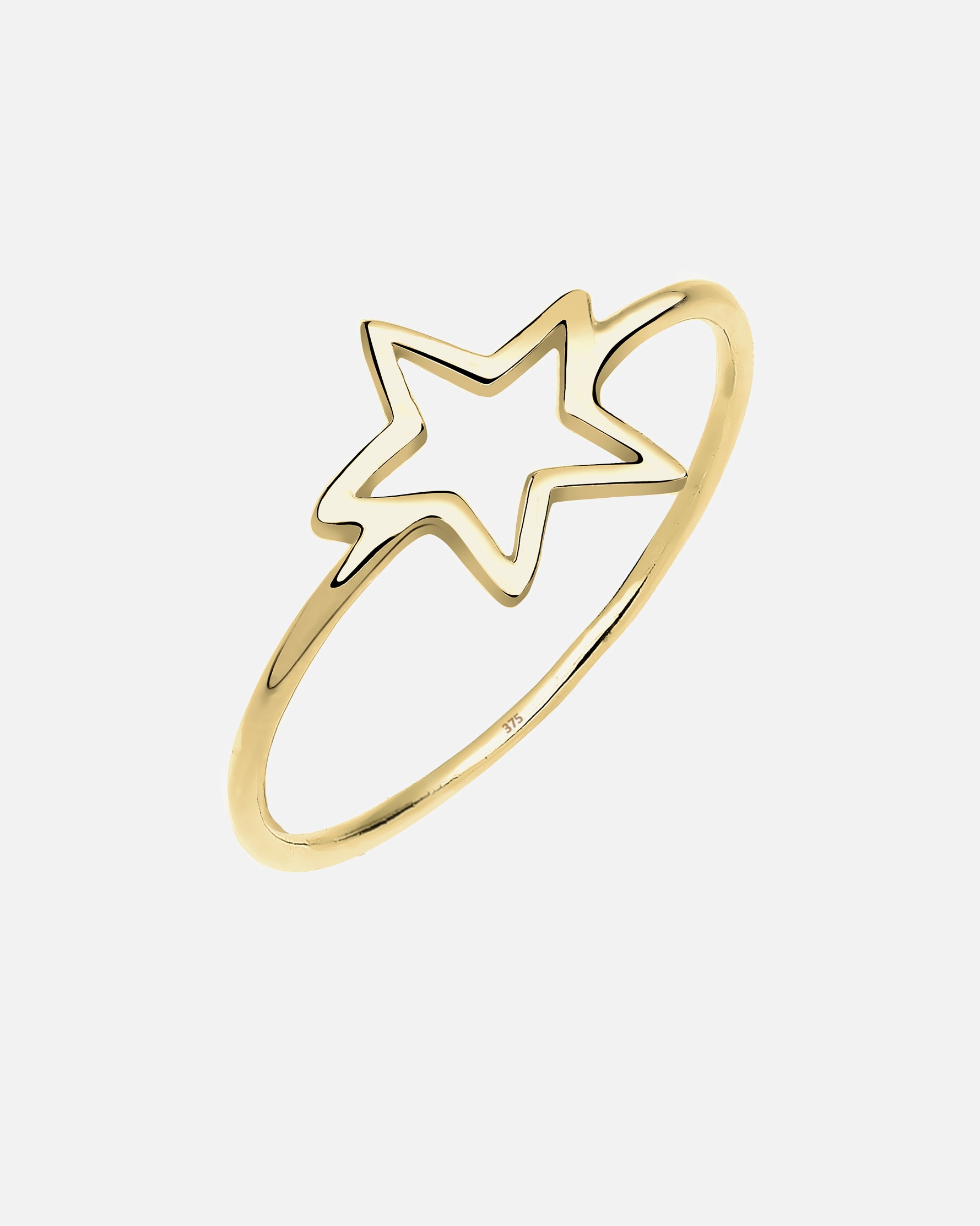 Ring für Weiblich Elli PREMIUM Stern Blogger Symbol 375 Gelbgold 58