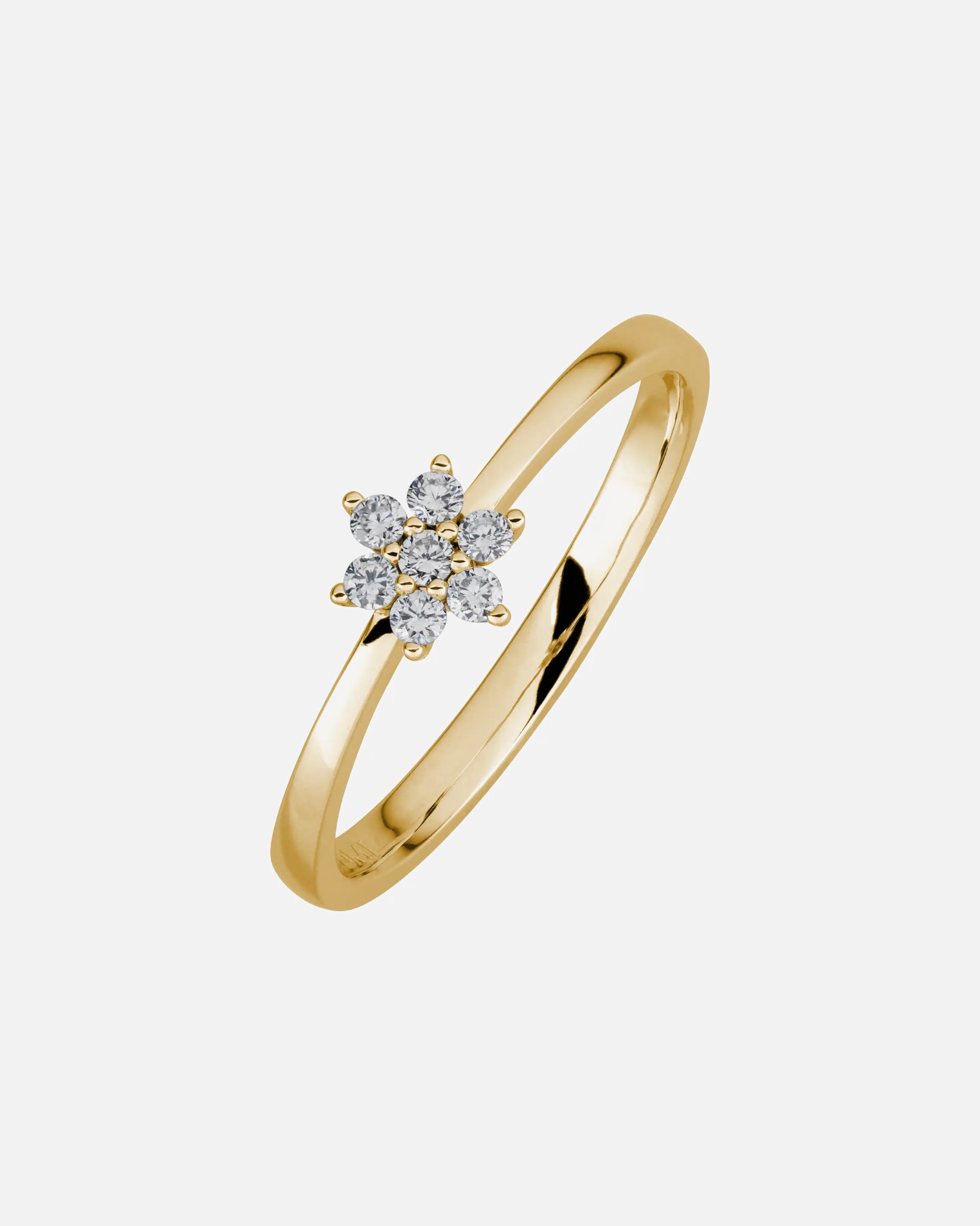 Ring für Weiblich Lyomi Default Brand Line Ring 585/- Gold Diamant Lab Grown weiß 0,13ct. 054 (17,2)