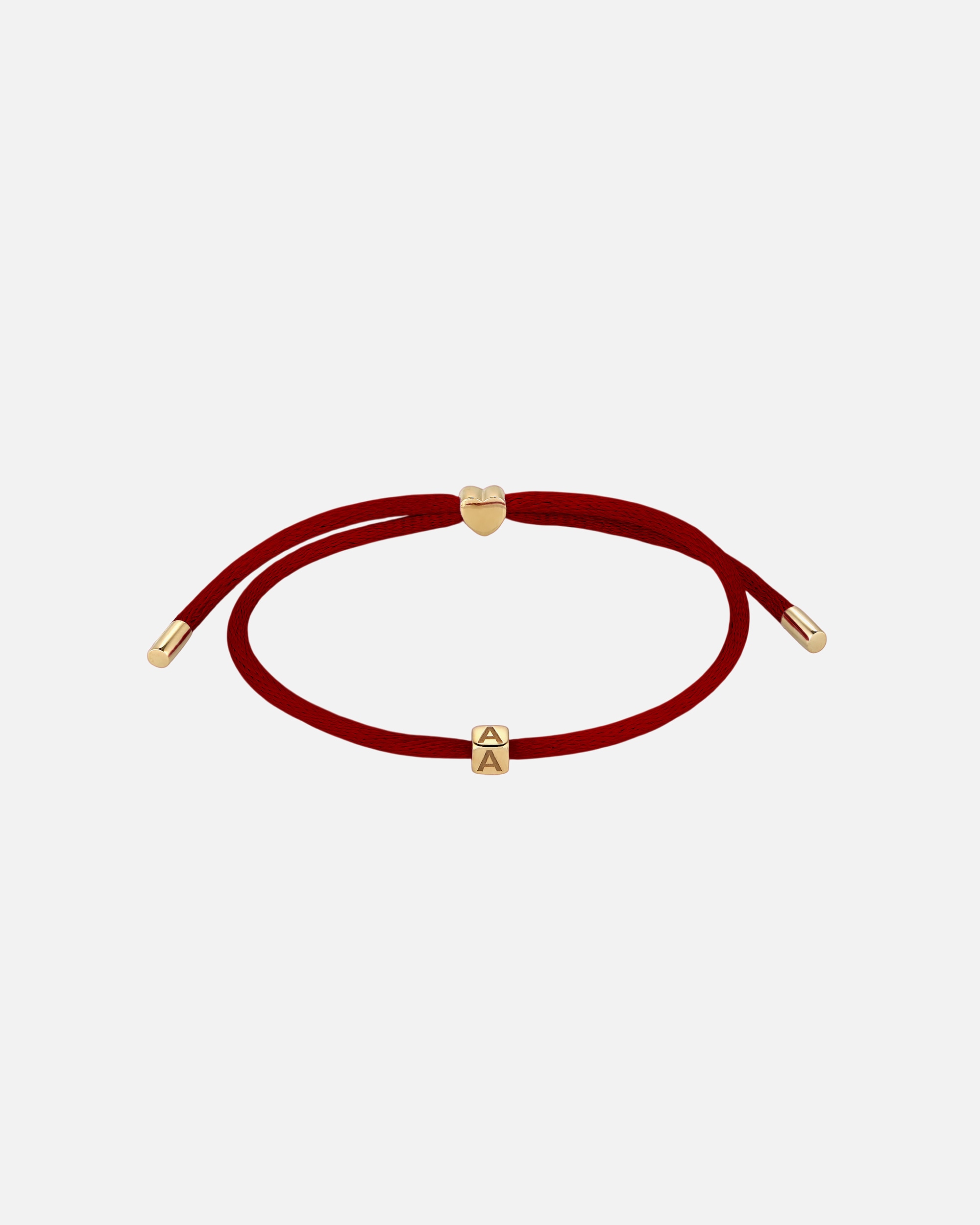 Armband für Weiblich Elli Satin Lettering Heart 925 Sterling Silber vergoldet Rot