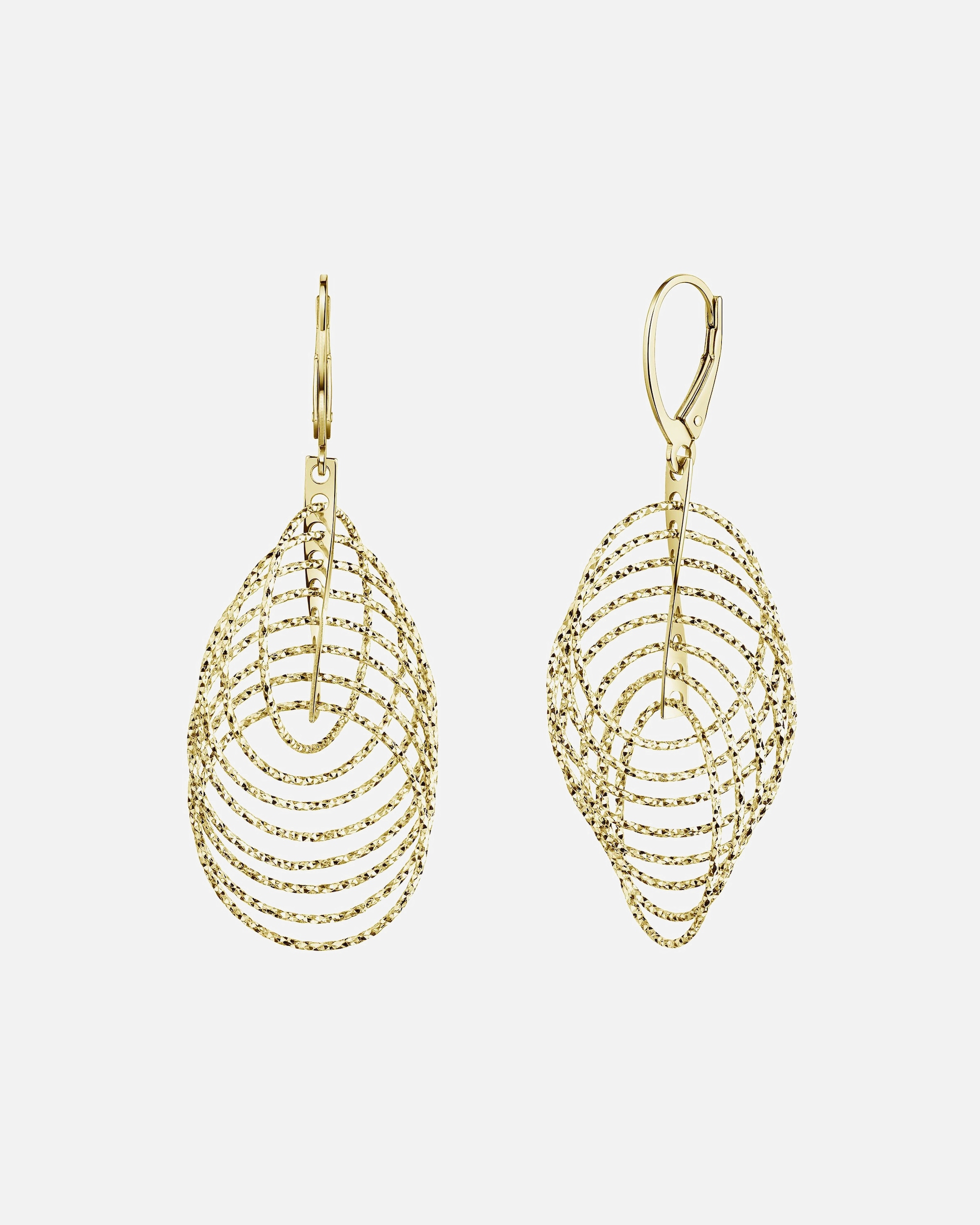 Ohrringe für Weiblich Celesta Ohrhänger 925 Sterling Silber vergoldet 925/- Sterling Silber Zirkonia gelb vergoldet