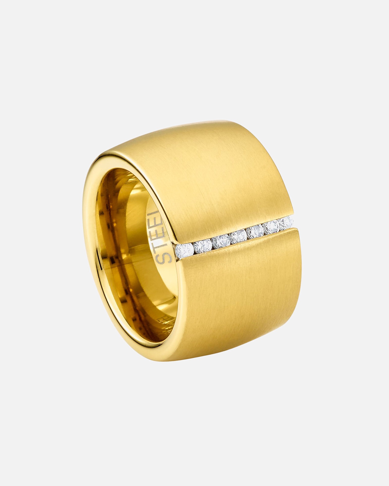 Ring für Weiblich Heideman Damenring Lines goldfarben 52 (16.6)