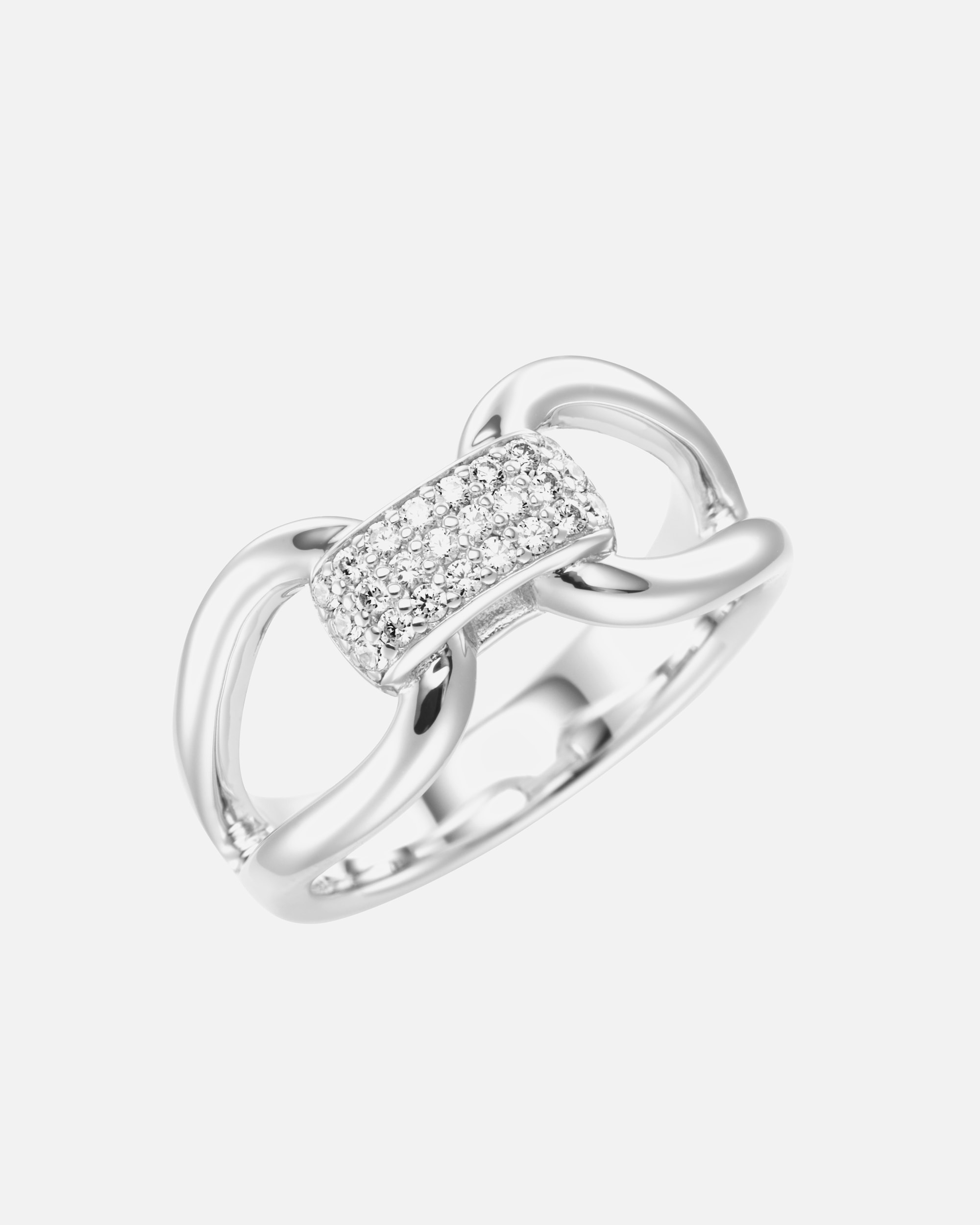 Ring für Weiblich Giorgio Martello Milano Ring mit weißen Zirkonia, Silber 925 54
