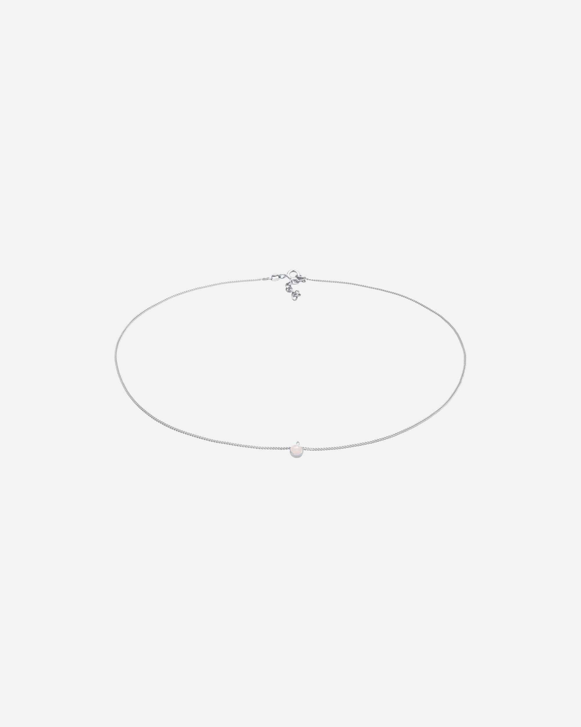 Halskette für Weiblich Elli Choker Pink Opal Solitär Anhänger 925 Silber 1 Stück