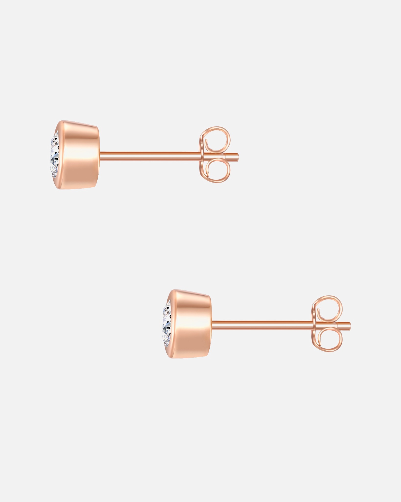 Ohrringe für Weiblich Rafaela Donata Ohrstecker Sterling Silber Zirkonia in Roségold 1 Stück