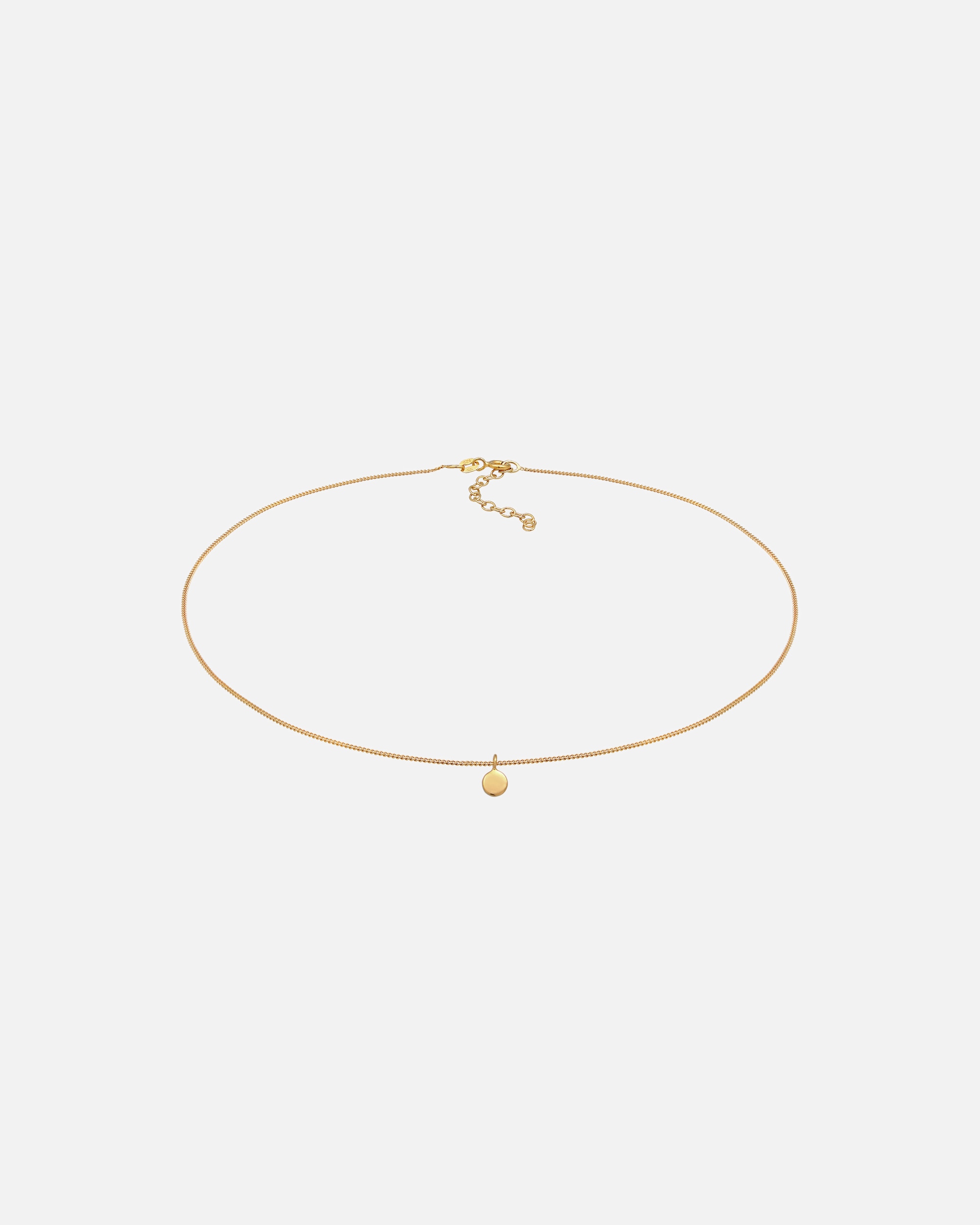 Halskette für Weiblich Elli Choker Kreis Plättchen Basic Coin 925 Silber 1 Stück