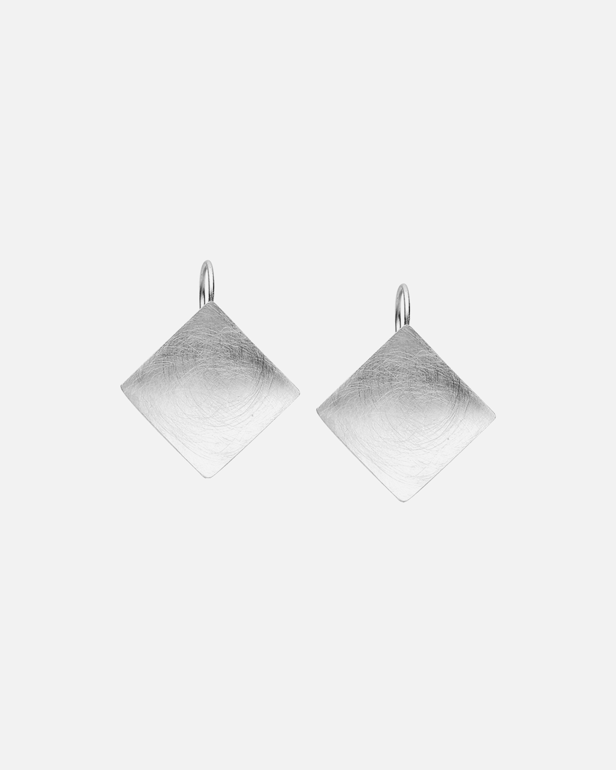 Ohrringe für Weiblich Nenalina Nenalina Kolczyki Basic Geo Viereck Brushed Trend 925 Silber 1 Stück