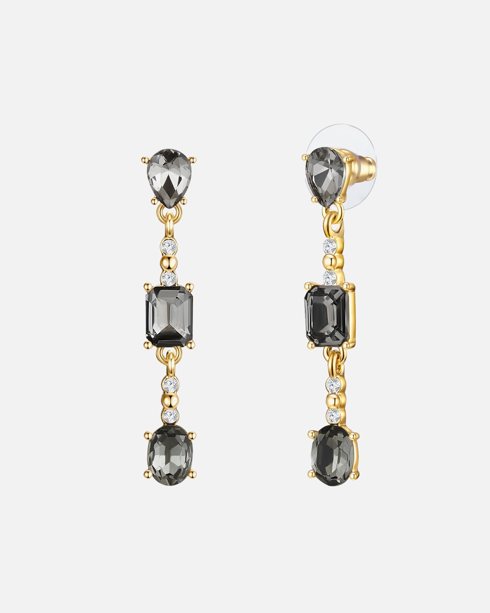 Ohrringe für Weiblich Lulu & Jane Ohrhänger Metall-Legierung Glas in Gelbgold 1 Stück