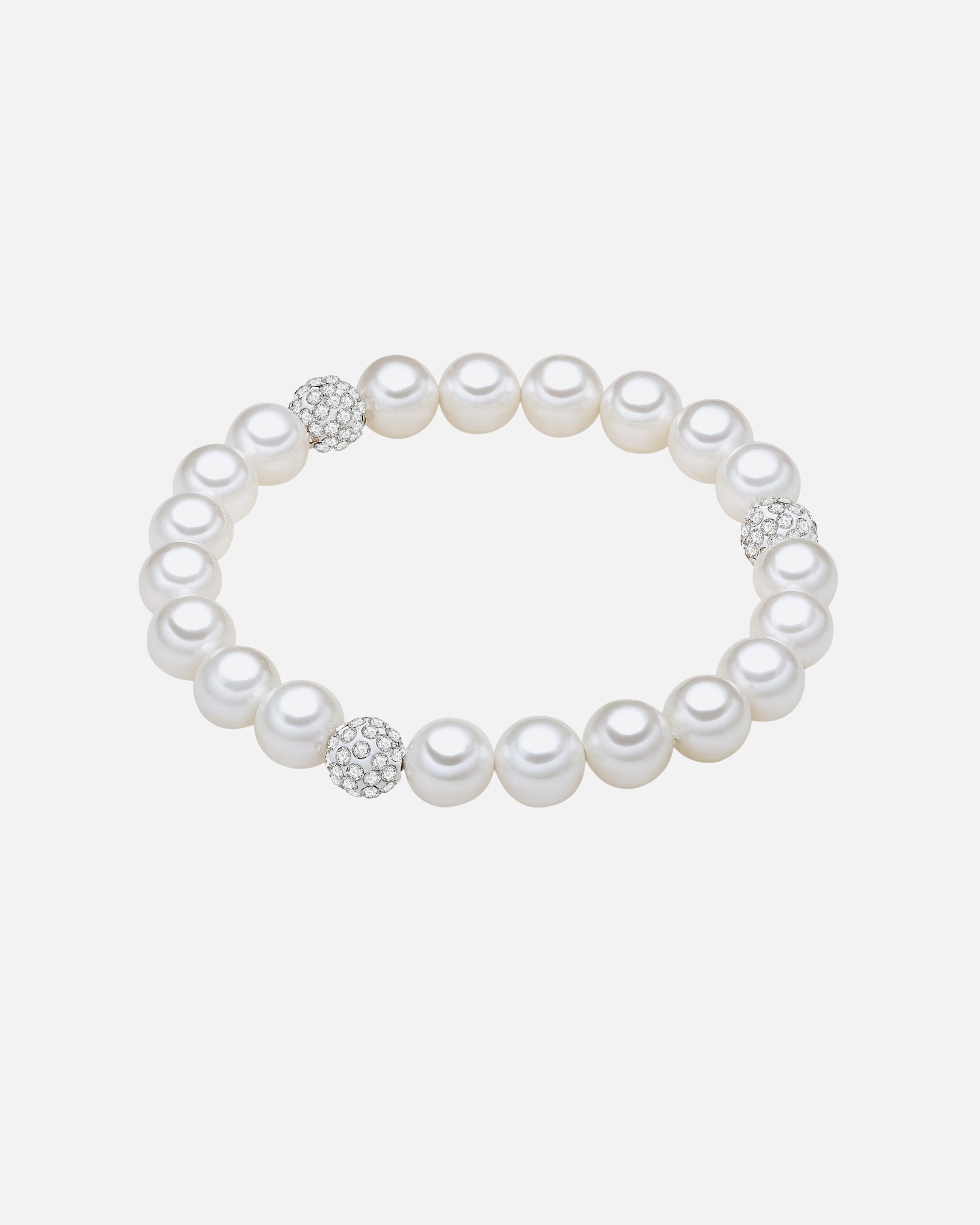 Armband für Weiblich Lulu & Jane Perlen-Armband Zirkonia Muschelkernperle in 1 Stück