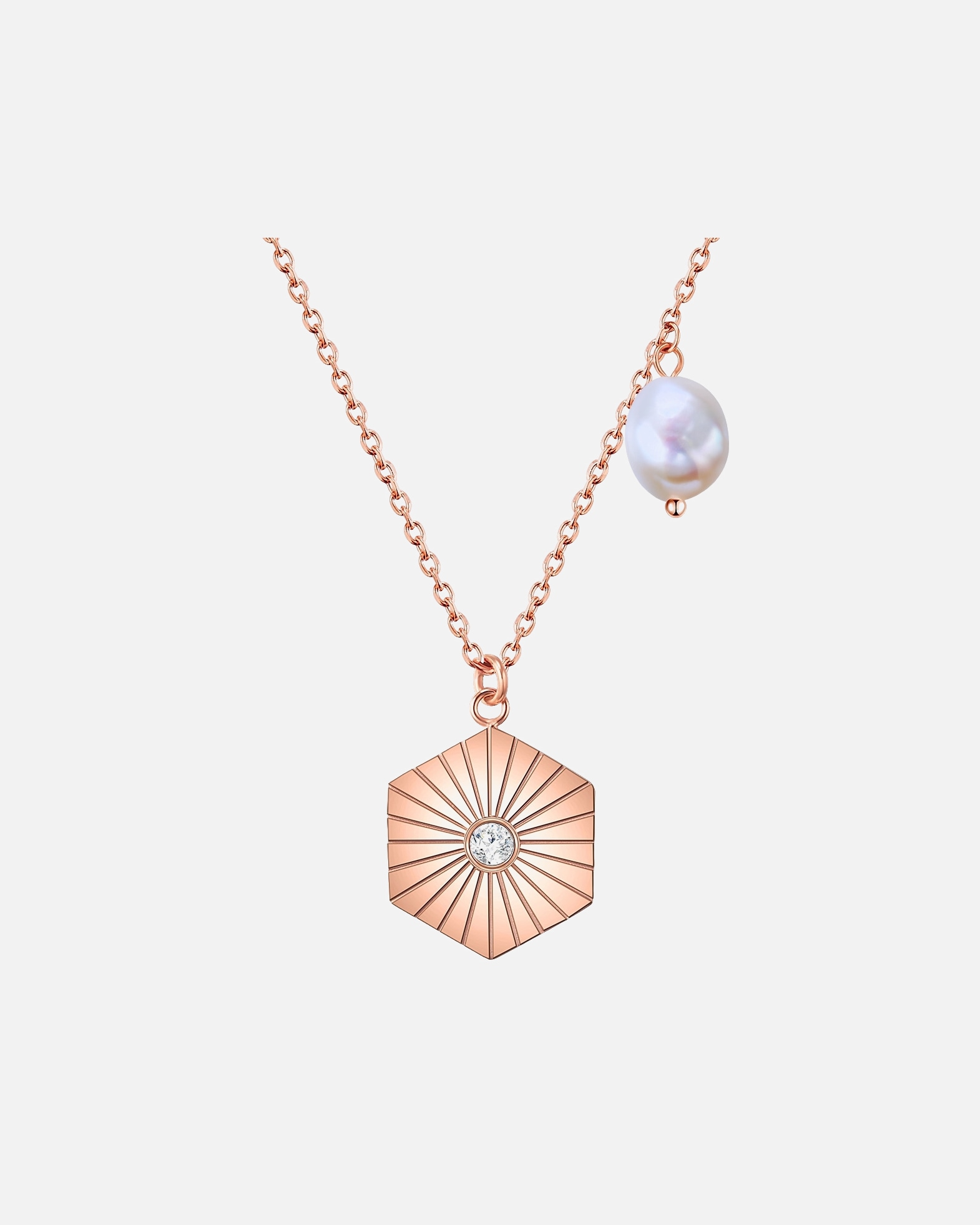 Halskette für Weiblich Valero Pearls Halskette Edelstahl Preciosa Süßwasser-Zuchtperle in Gelbgold 1 Stück