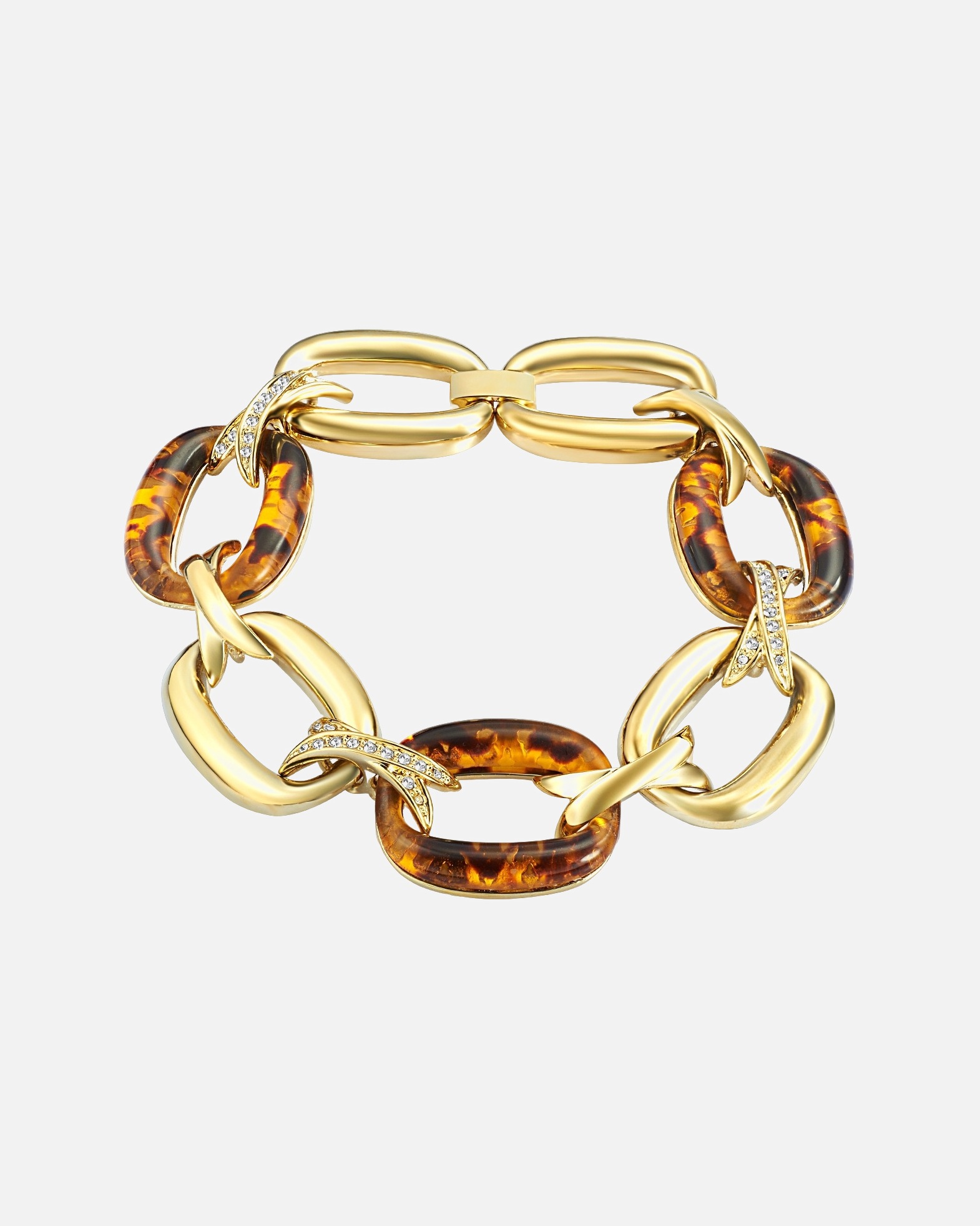 Armband für Weiblich Lulu & Jane Armband Metall-Legierung verziert mit Kristallen von Swarovski® in Gelbgold 1 Stück