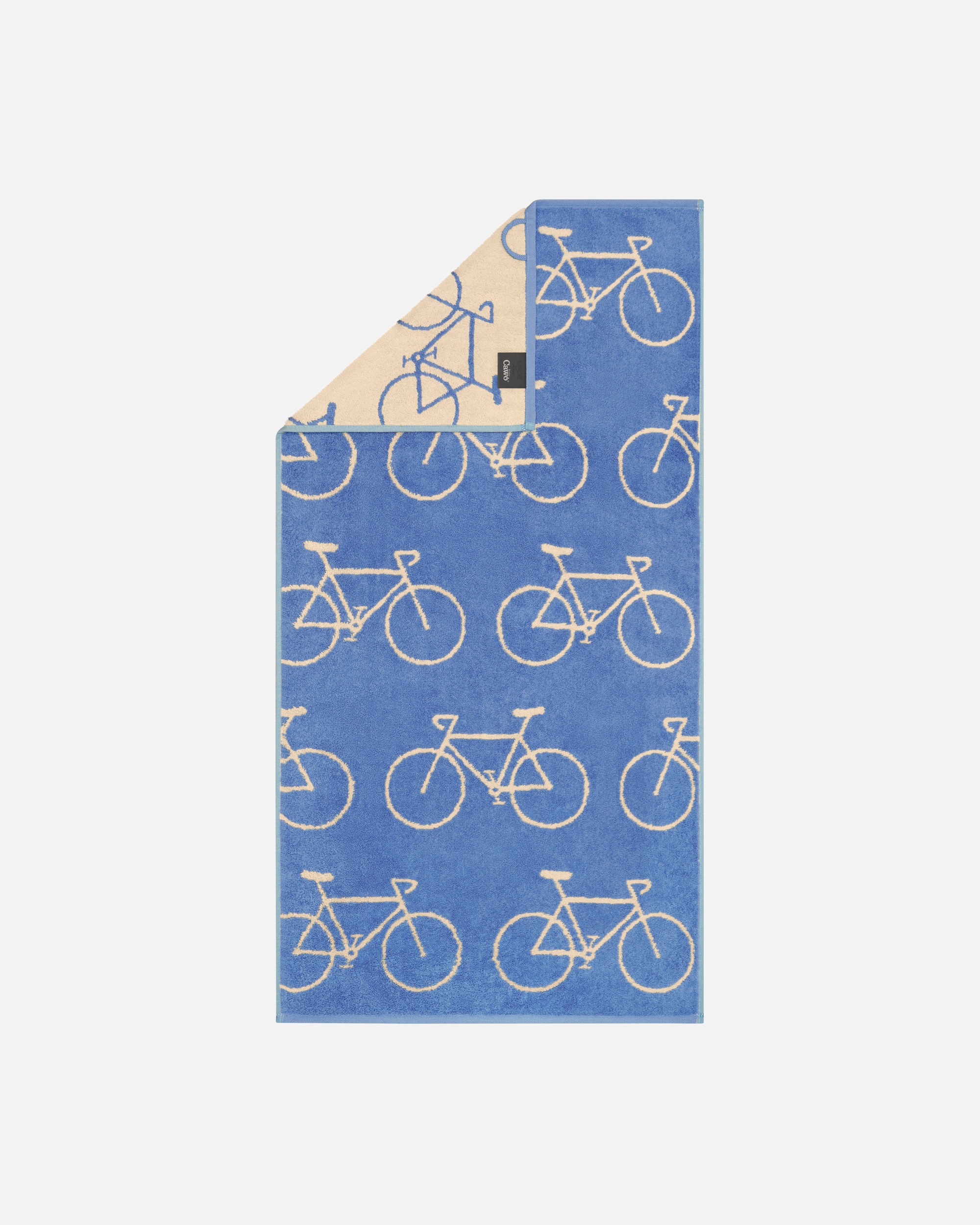 Handtuch für Unisex Cawö Cawö Handtücher Velo Edition Allover Fahrrad 6299 capri - 13 Duschtuch 70x140 cm