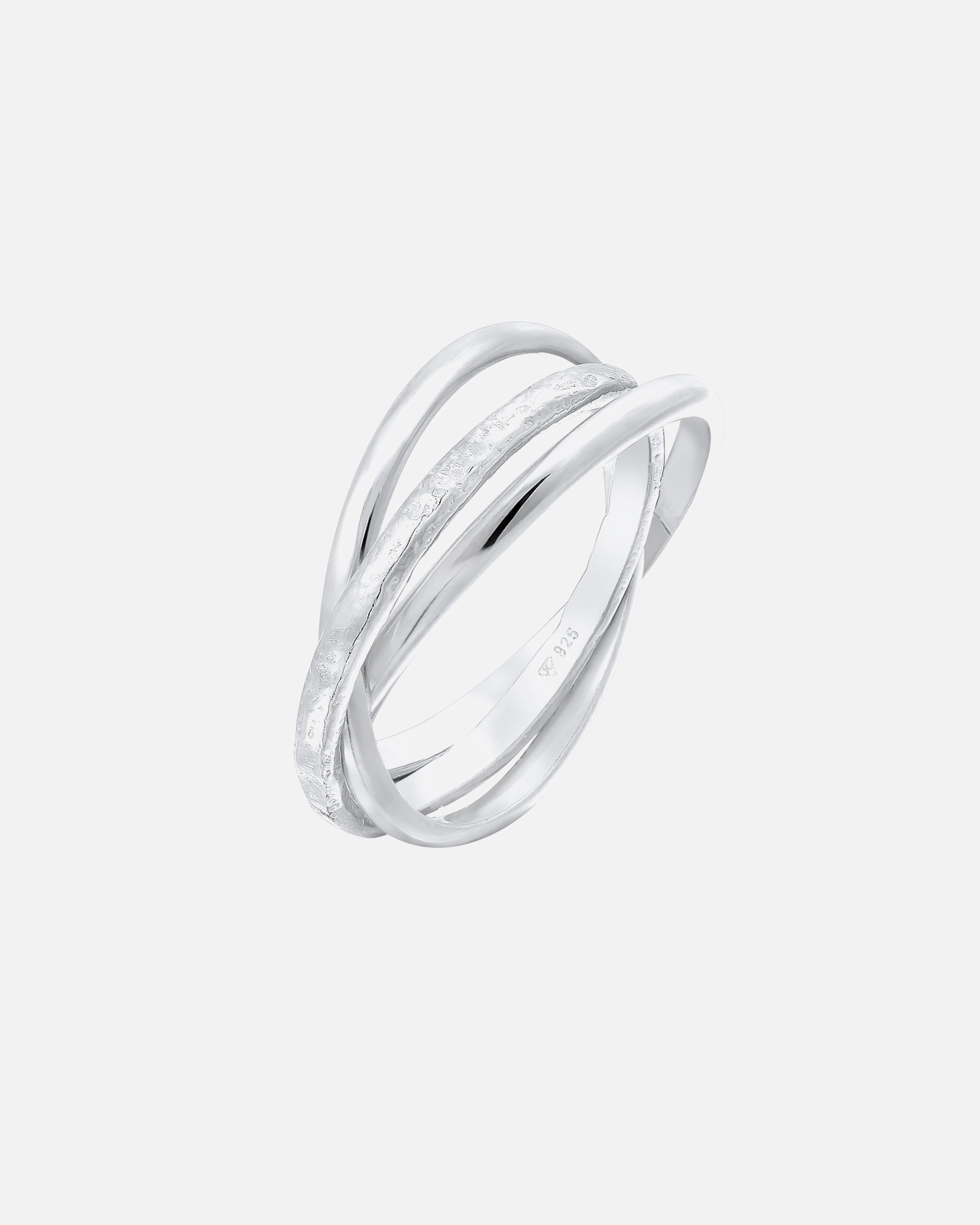 Ring für Weiblich Elli Basic Wickelring Trend Trinity 925 Silber 52