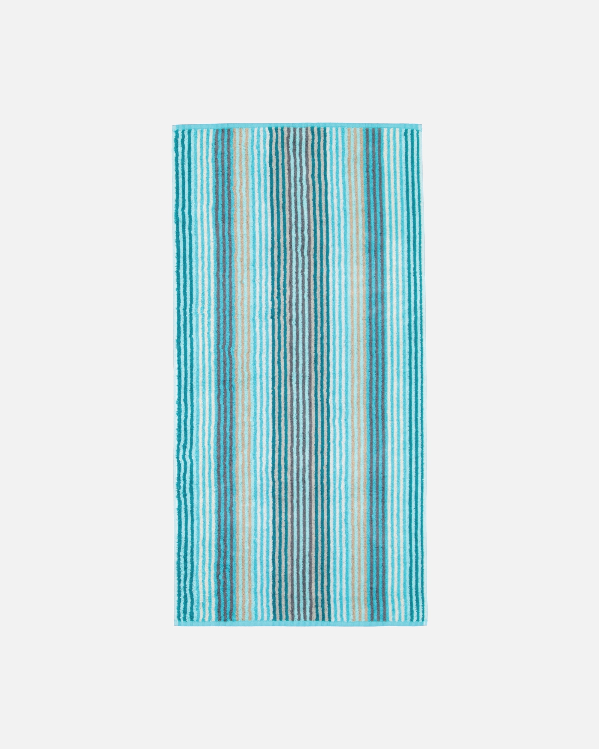 Handtuch für Unisex Cawö Cawö Handtücher Unique Streifen 944 türkis - 44 Handtuch 50x100 cm