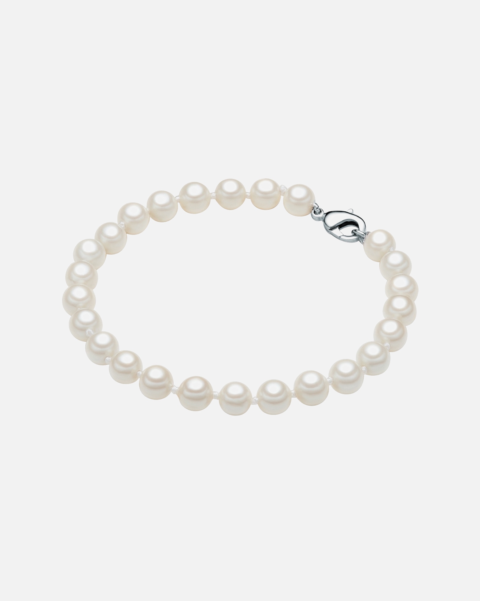 Armband für Weiblich Rafaela Donata Perlen-Armband Sterling Silber Muschelkernperle in Silber 1 Stück