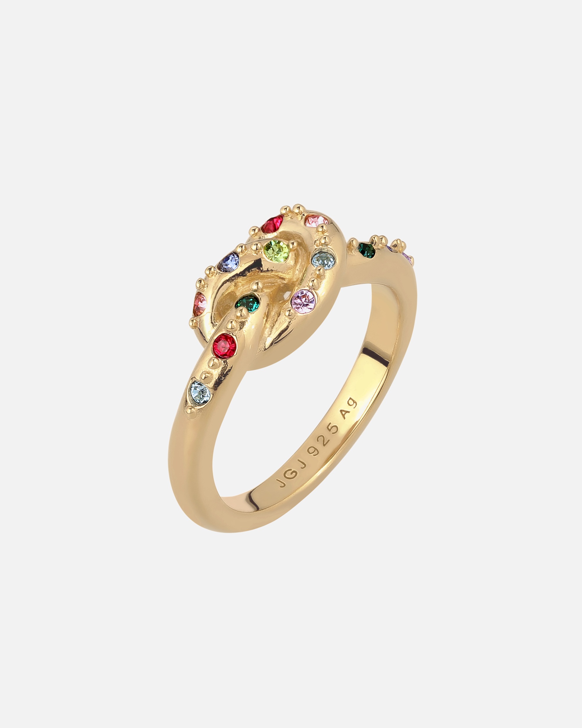 Ring für Weiblich Elli Knoten mit Kristallen von Swarovski® 925 Sterling Silber 52