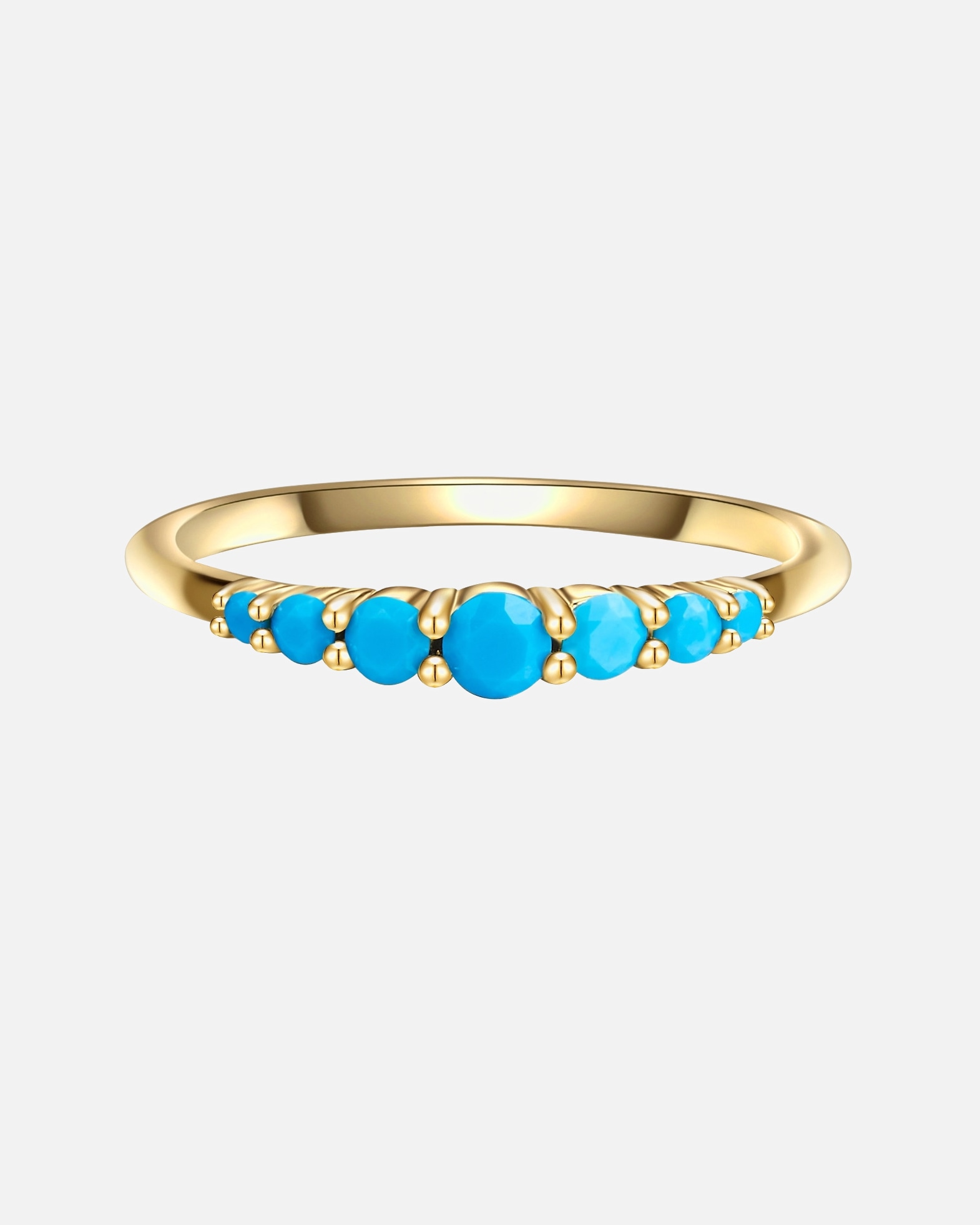 Ring für Weiblich Glanzstücke München Ring Sterling Silber Türkis (rek.) in Gelbgold 48