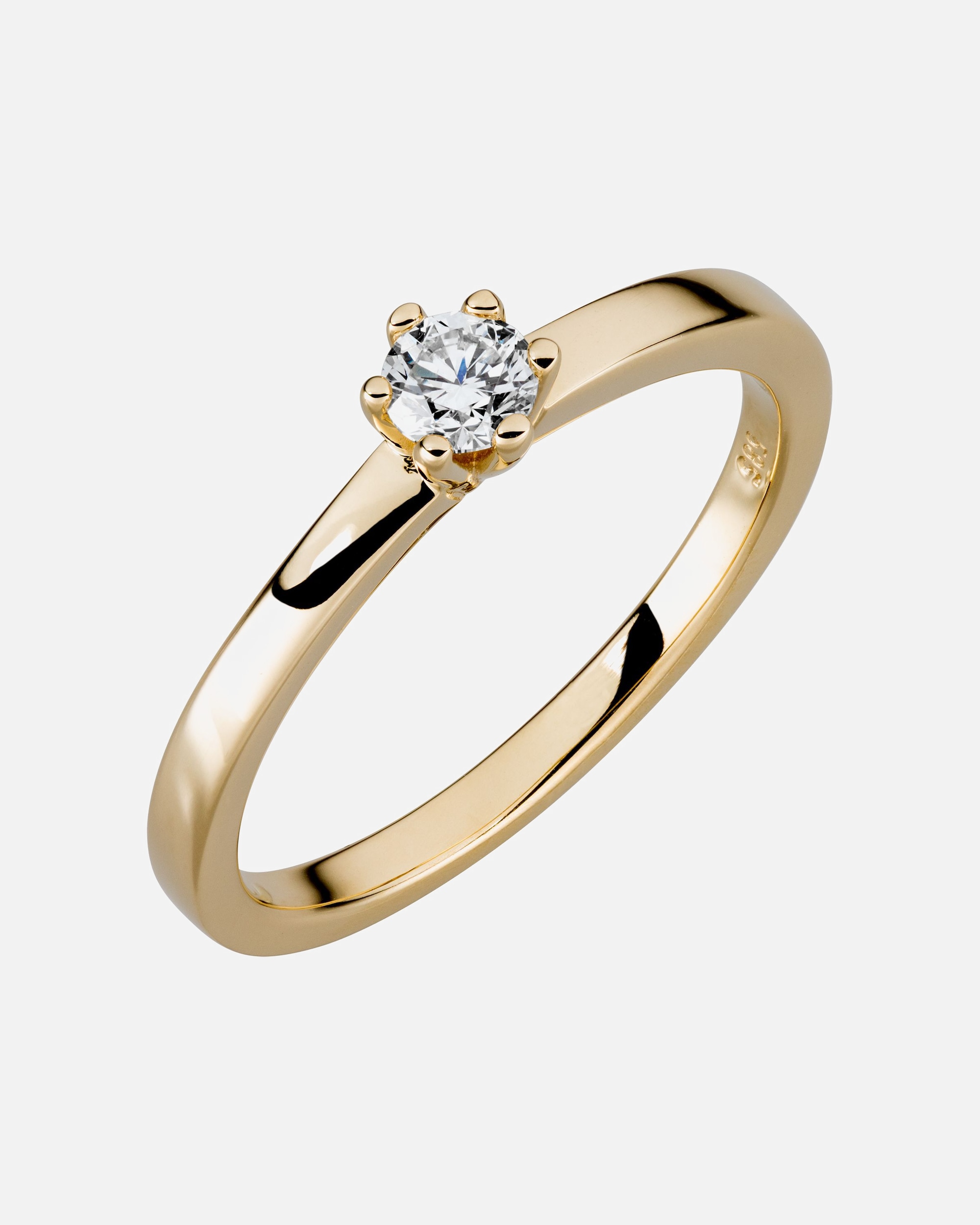 Ring für Weiblich Orolino Ring 585/- Gold Brillant weiß 0,25ct. 056 (17,8)