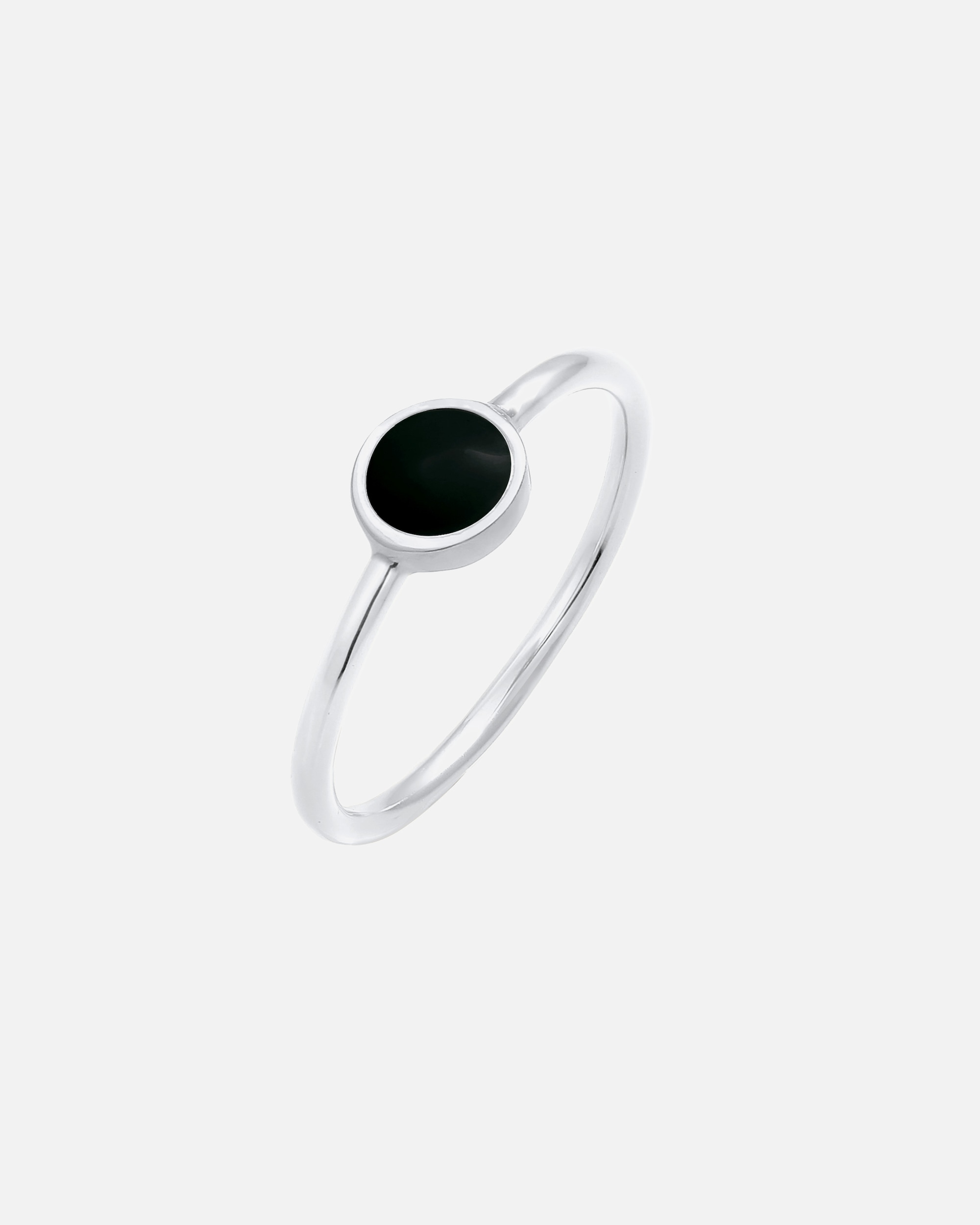 Ring für Weiblich Elli Solitär Stapelring Emaille 925 Silber 52
