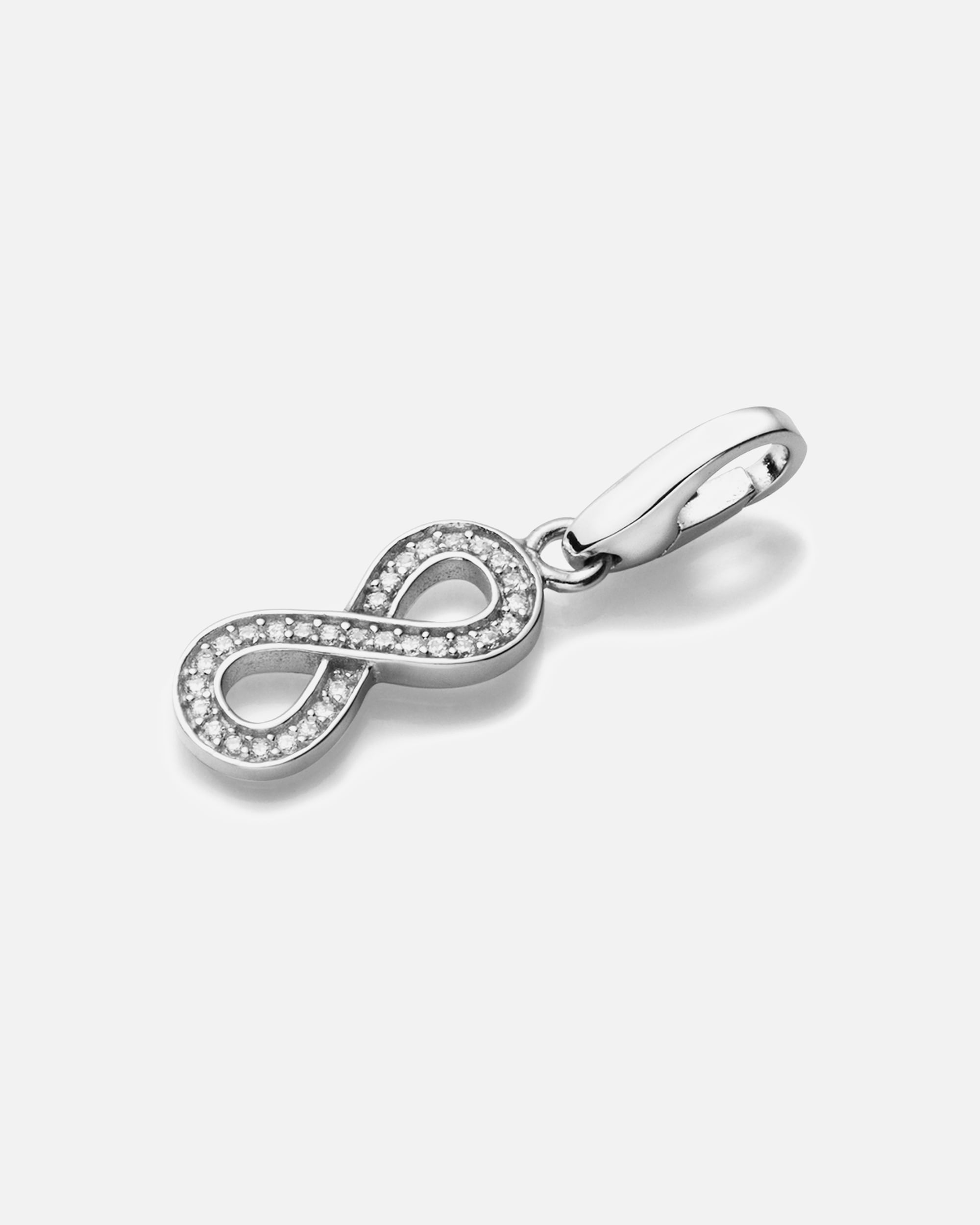 Schmuckanhänger für Weiblich Giorgio Martello Milano Charm Infinity (Unendlichkeit) mit Zirkonia, Silber 925 Onesize