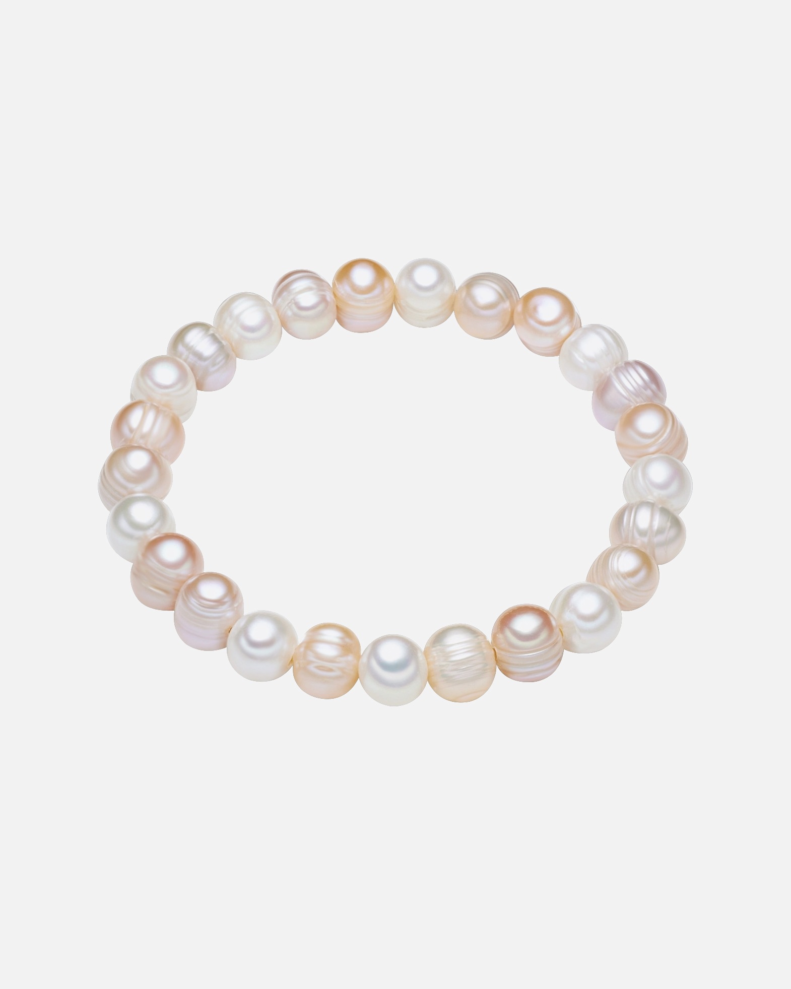 Armband für Weiblich Perlen-Armband aus Süßwasser-Zuchtperlen in multicolor mit potato Perlen 17,0