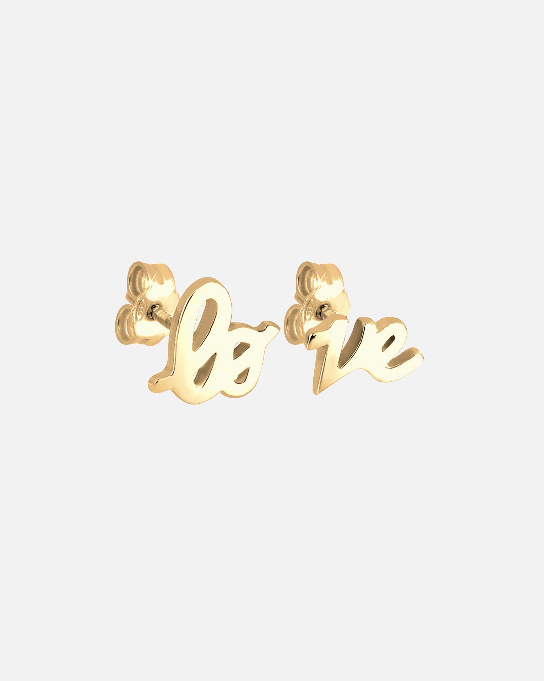 Ohrringe für Weiblich Elli Love Statement Schriftzug Liebe Silber vergoldet 1 Stück