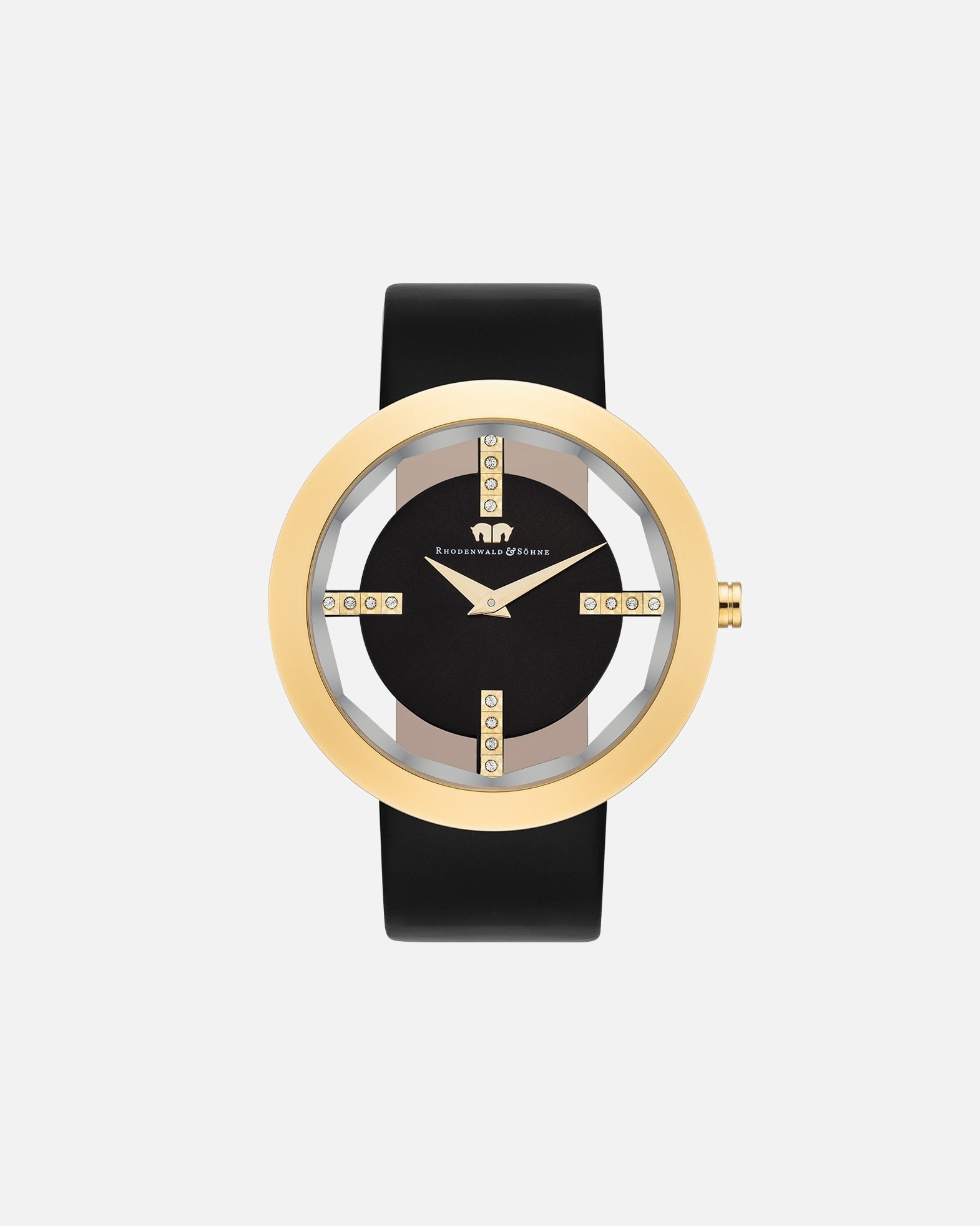 Uhr für Weiblich Armband-Uhr Lucrezia aus Echtleder in gelbgold 1 Stück